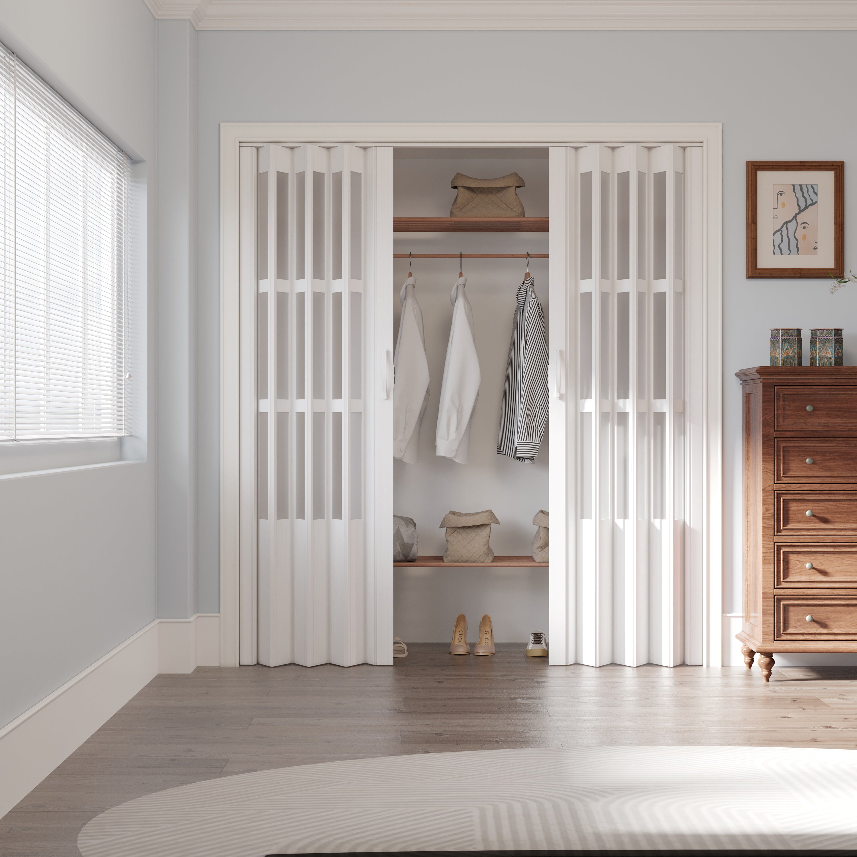 Folding Shutter Closet Doors YXXSDP Home Aluminum Accordion Closet