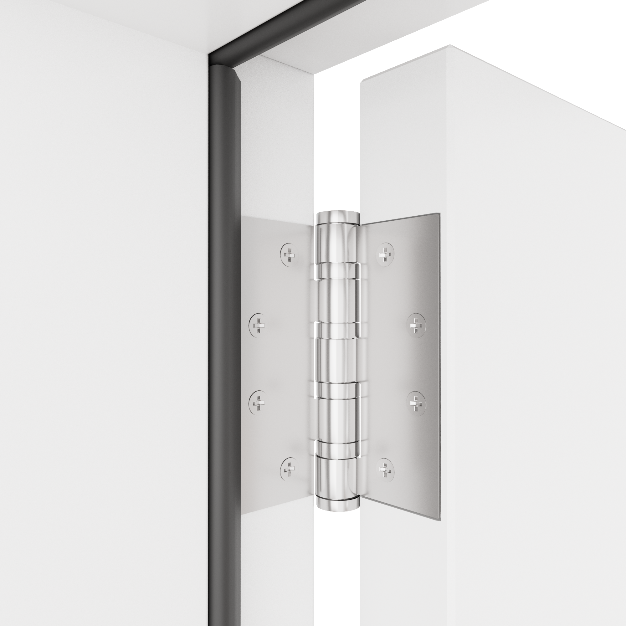 Fire-Rated Right-Hand/Outswing White Primed Wood Garage to Pantry Grocery Pass-Through Door