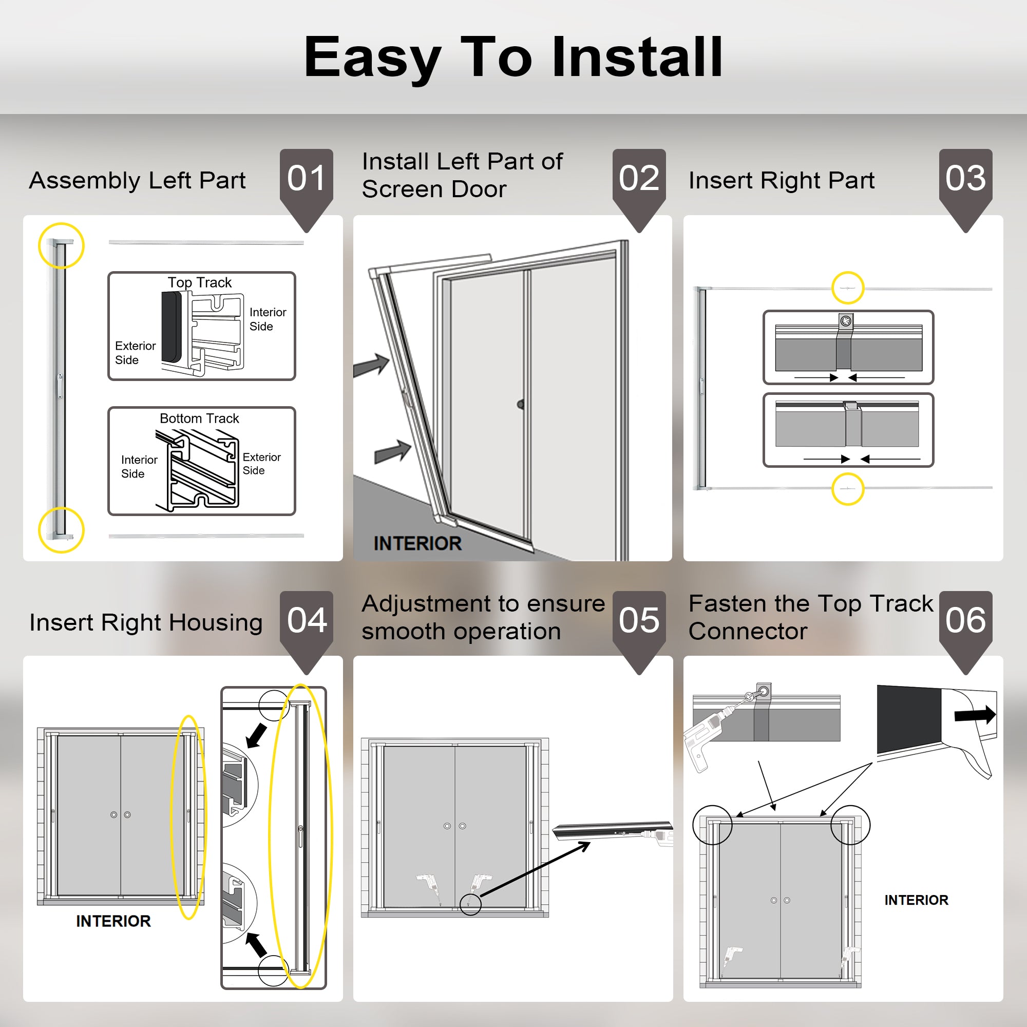 Ark Design Screen Door for Bifold Patio Door