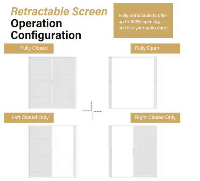 Ark Design Screen Door for Bifold Patio Door