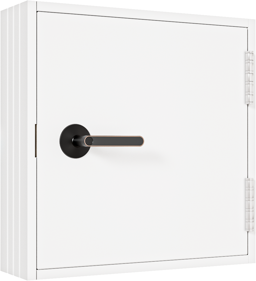 Fire-Rated Right-Hand/Outswing White Primed Wood Garage to Pantry Grocery Pass-Through Door