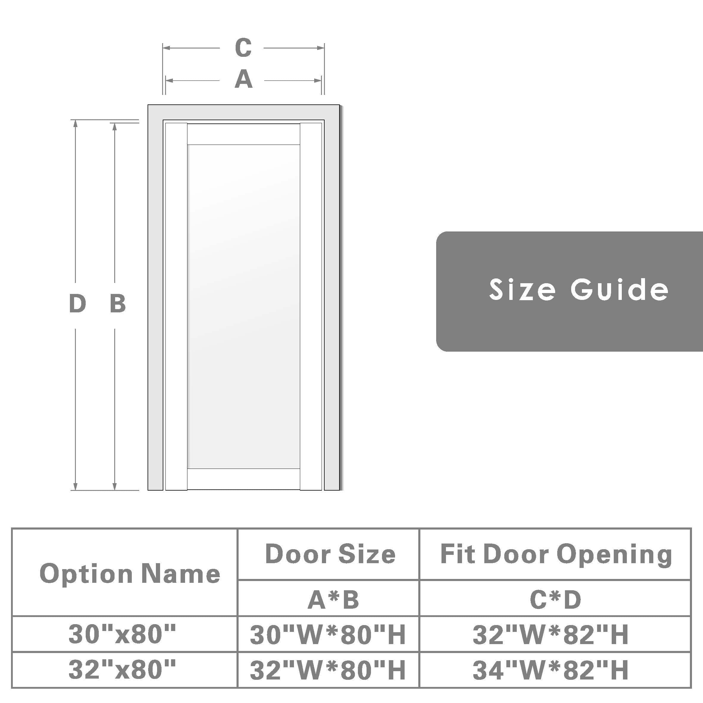 Ark Design Half Lite Clear Glass Door Slab with/without Prehung Kit, White