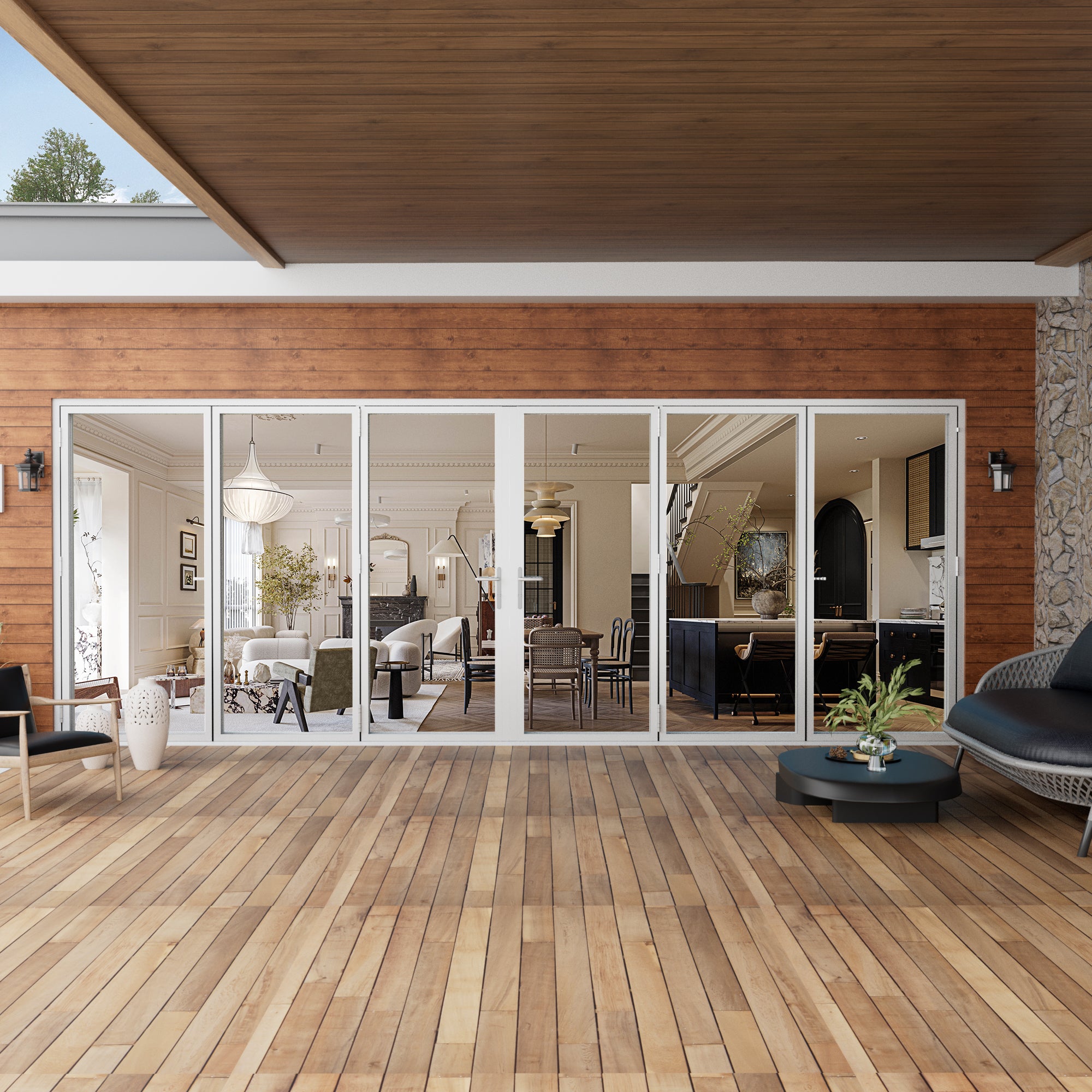 Single Universal Paneled Finished Pine Wood and Gauze Mesh Hinged ...