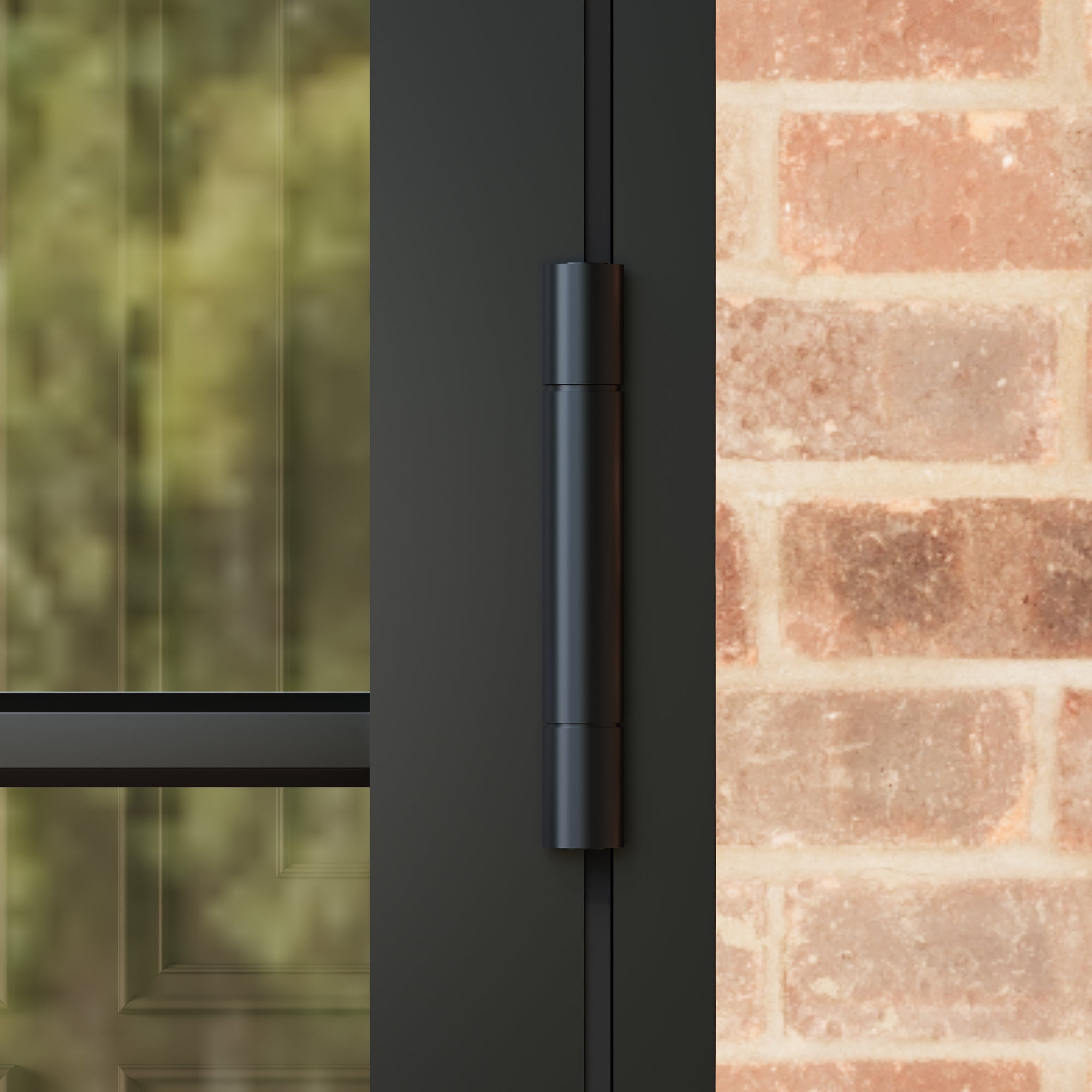 Ark Design French Double Black Aluminum Patio Door with 15-Lite Tempered Clear Glass