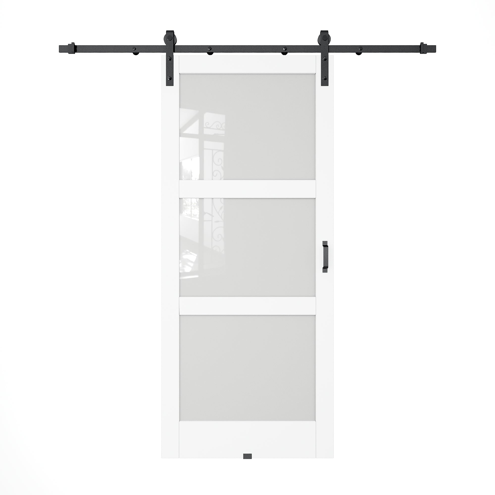 Ark Design Sliding Barn Door Hardware Kit, Black
