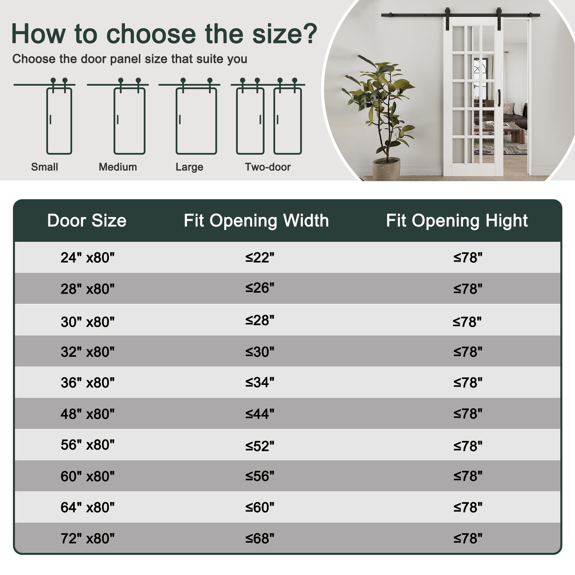 Ark Design 15-Lite Tempered Clear Glass White Primed Solid Core MDF Double Sliding Barn Door with Hardware Kit