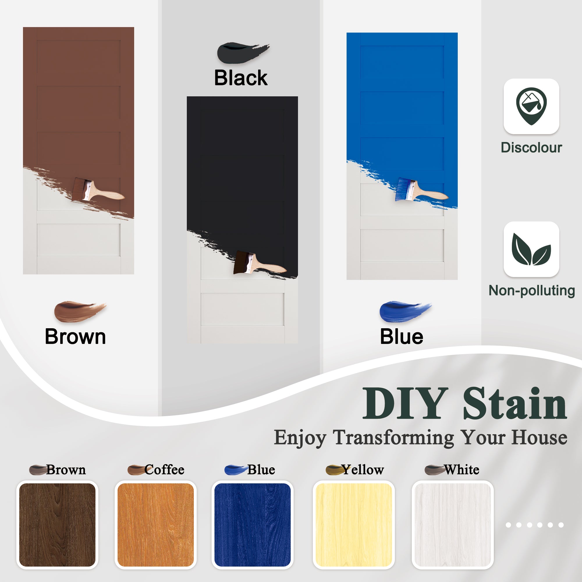 Ark Design 5-Lite Panel White Primed Paneled MDF Sliding Barn Door with Hardware Kit