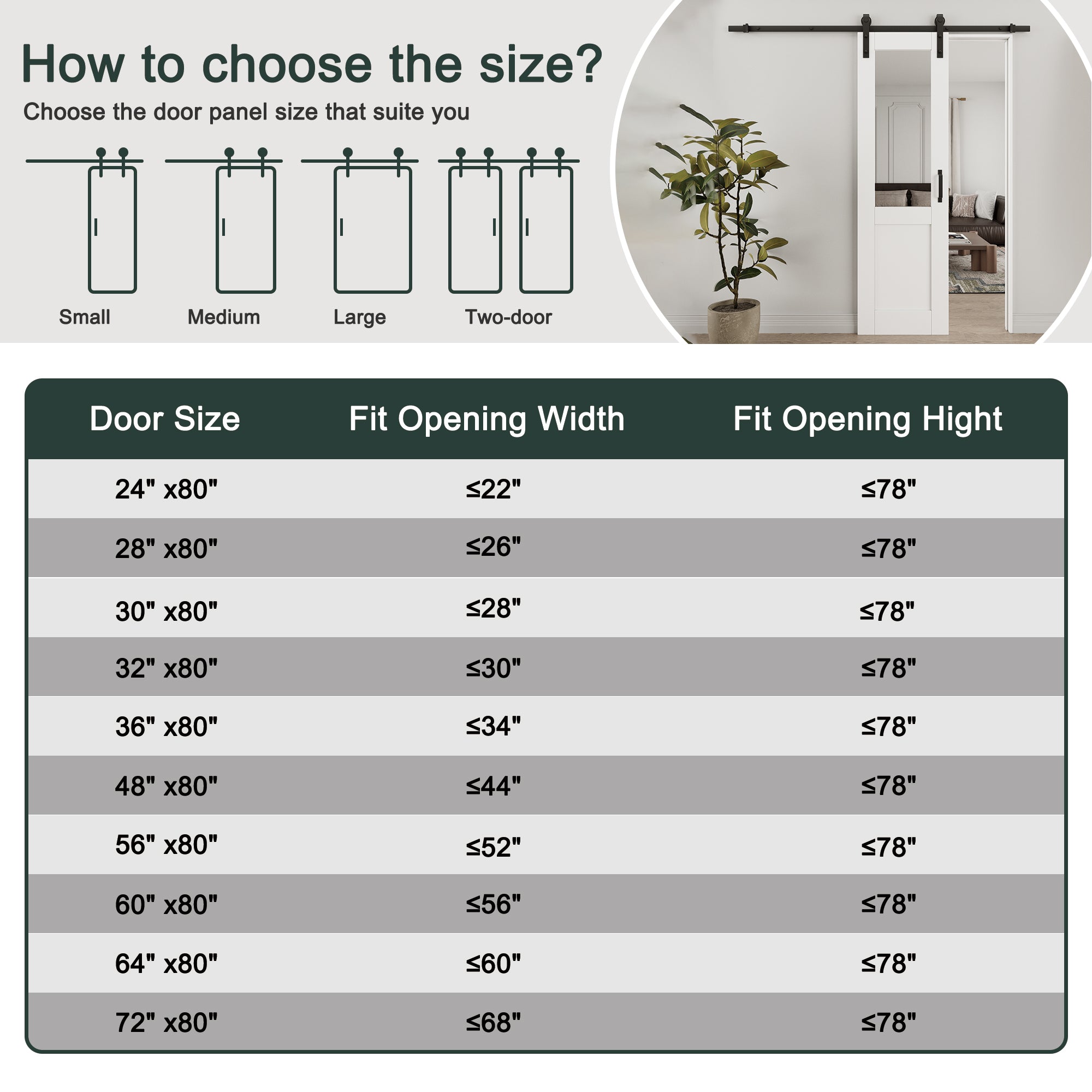 Ark Design 1/2-Lite Mirrored Glass White Primed Sliding Barn Door with Hardware Kit
