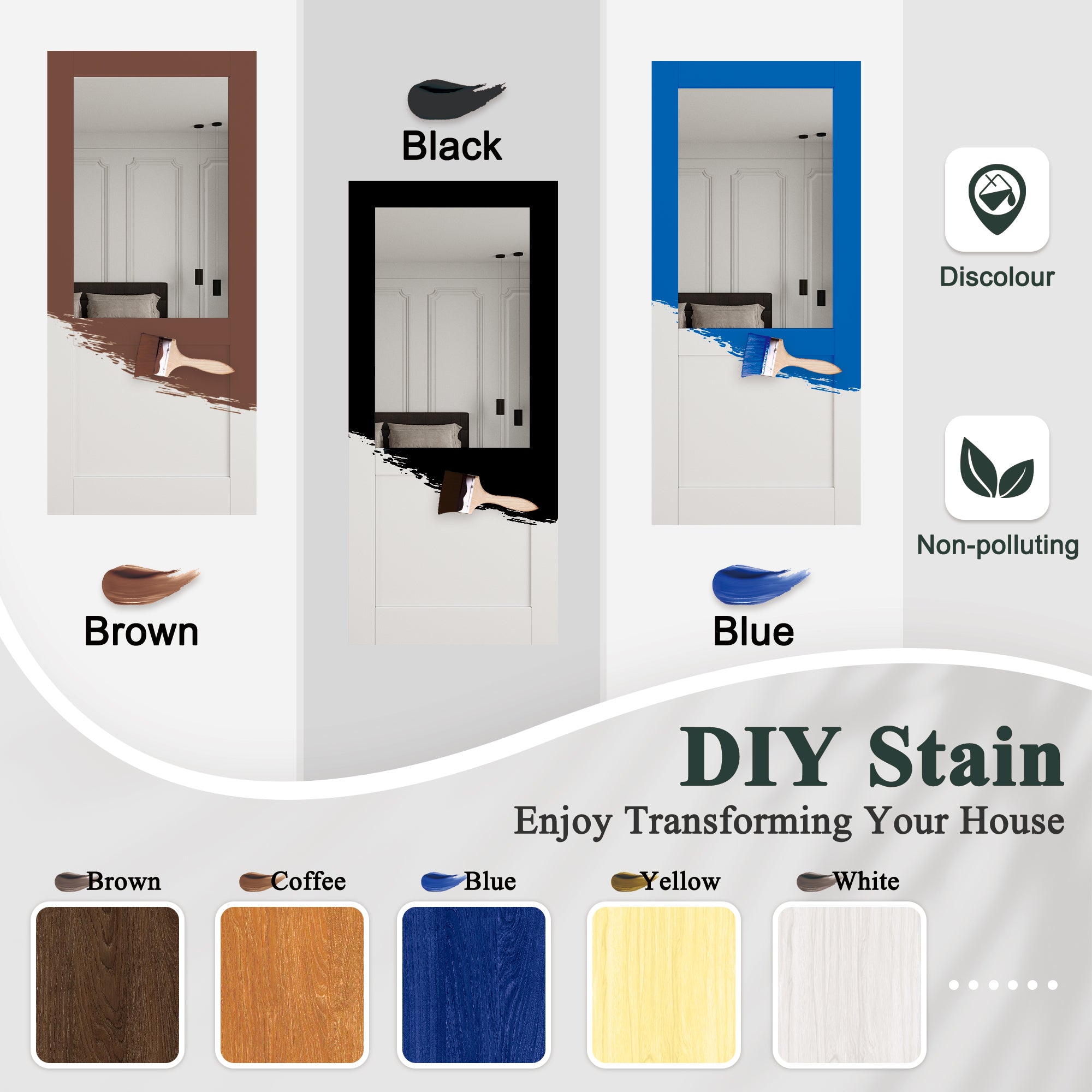 Ark Design 1/2-Lite Mirrored Glass White Primed Sliding Barn Door with Hardware Kit