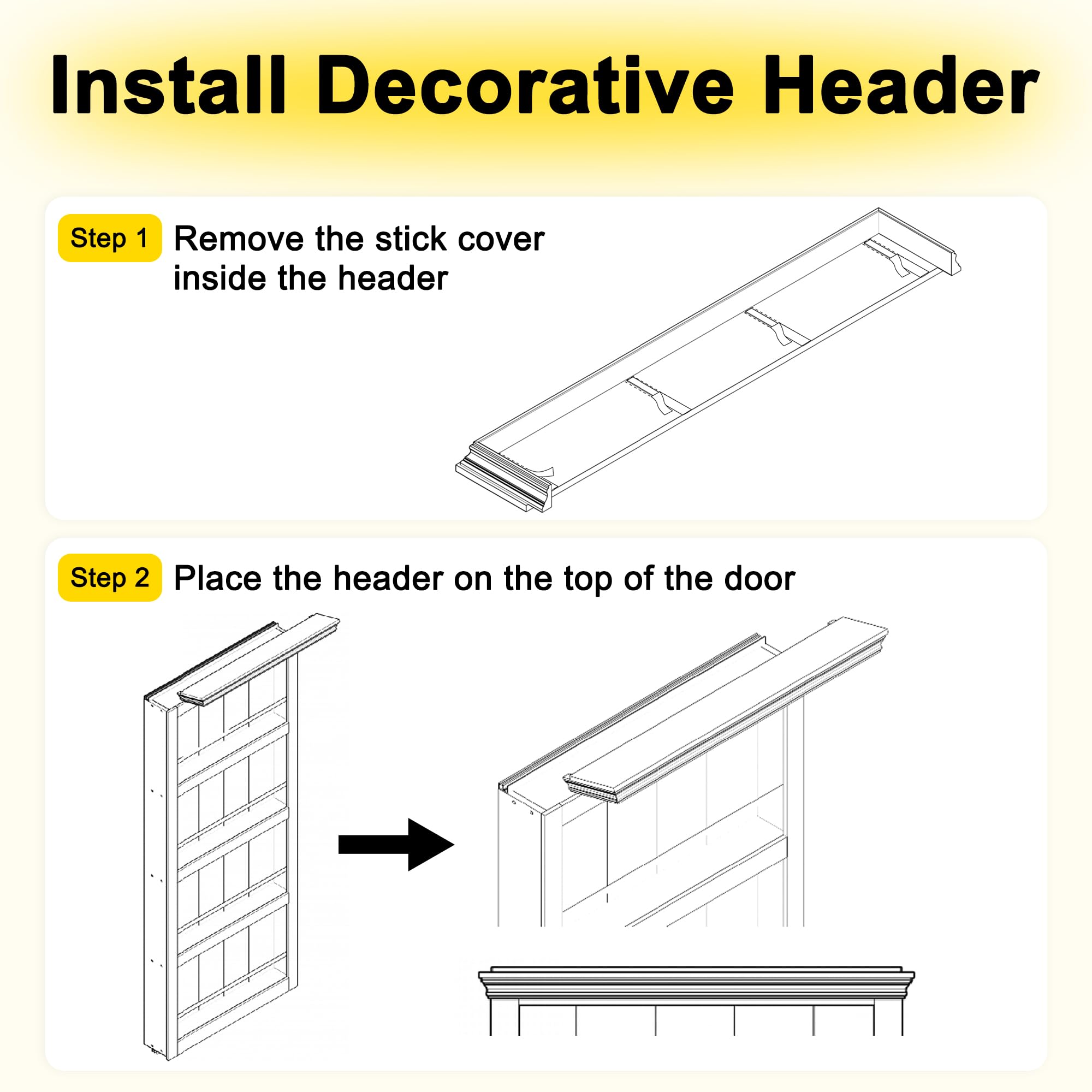 Ark Design Ghost Sliding Barn Door and Hardware Kit & Soft Close, 4 Shelves Concealed Barn Door, Composite MDF Hidden Doors, White Primed, Assembly Required