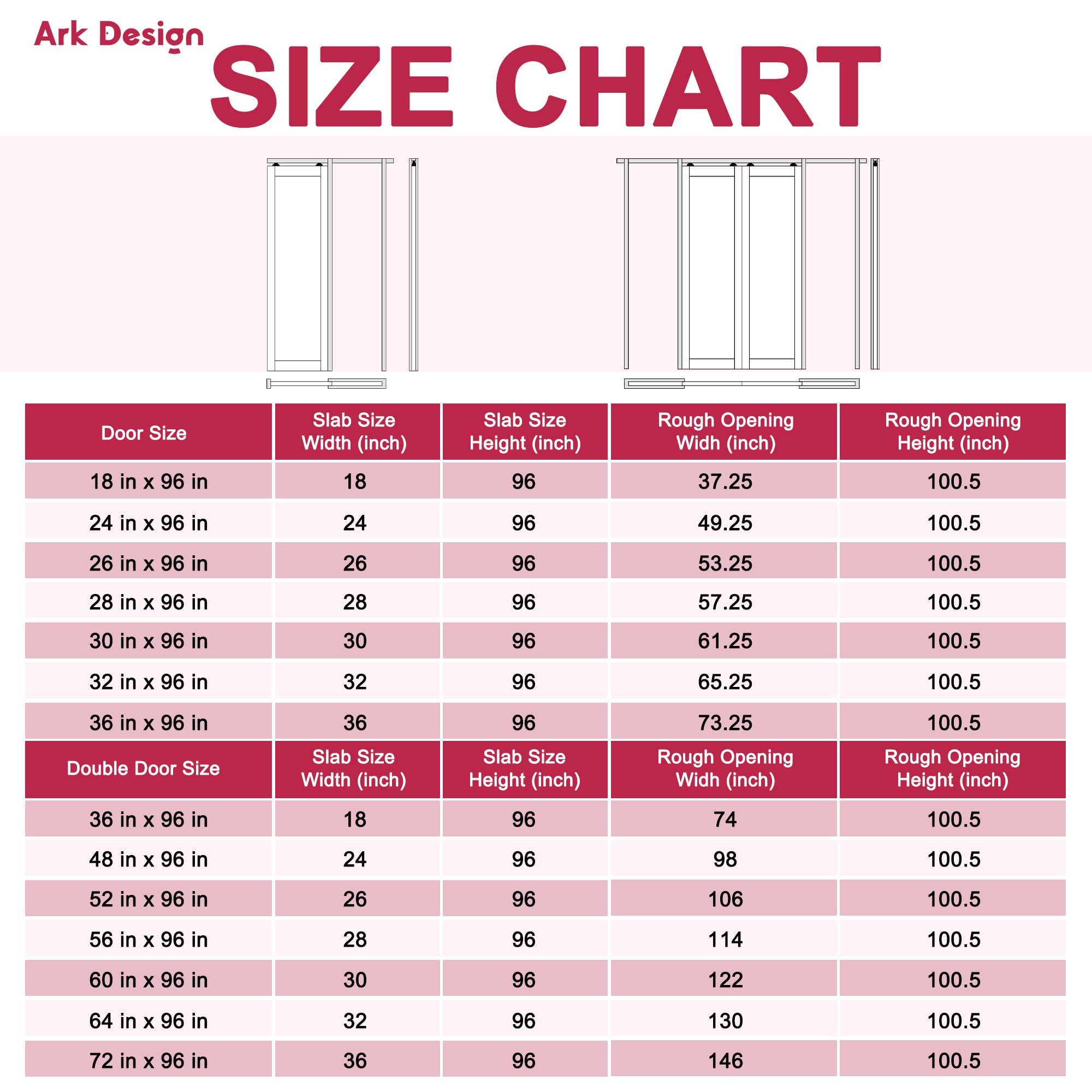 Ark Design Panel Pocket Door with Hardware Kit & Soft Close & Frame, Solid Core MDF Wood & Paint-grade Finished, White