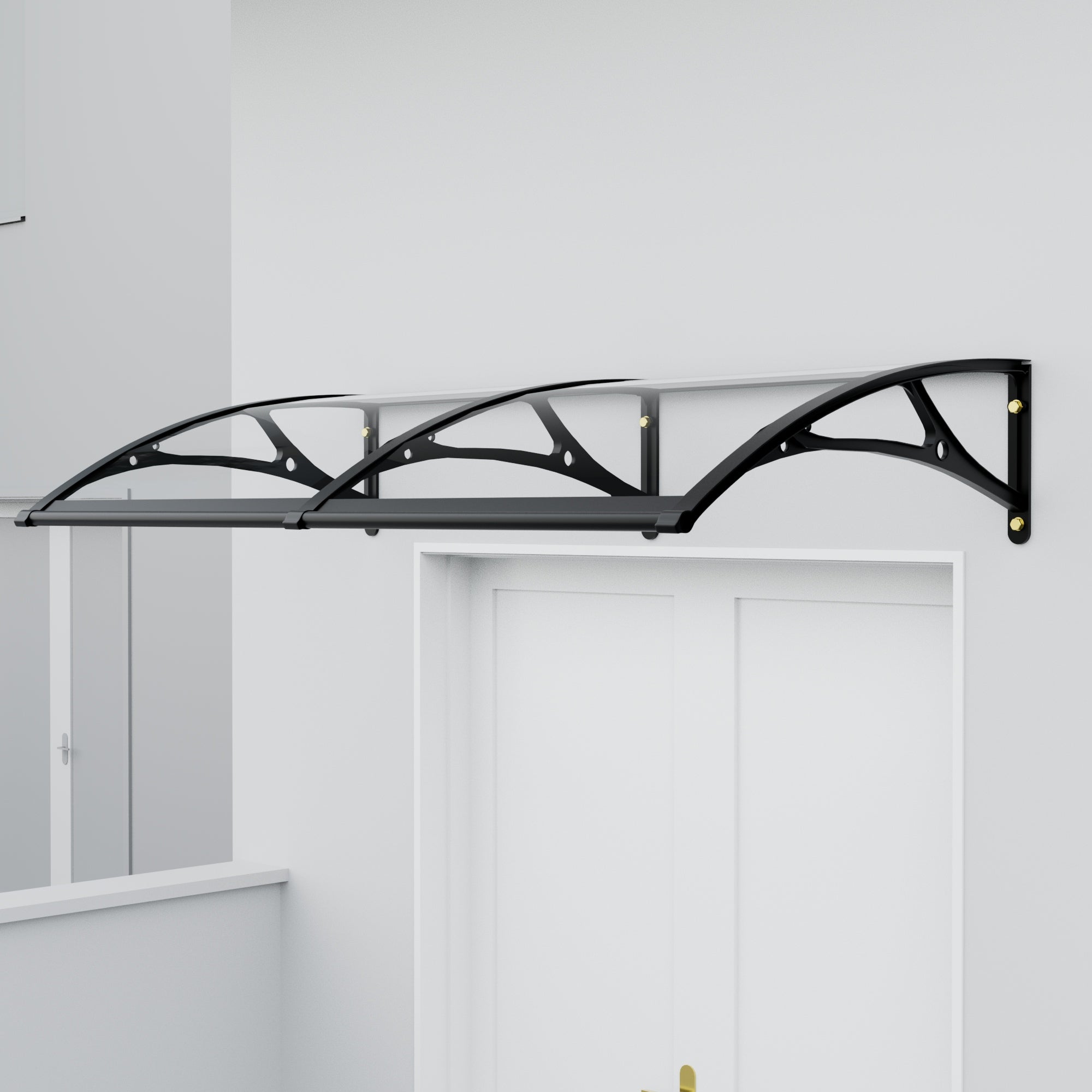 7 .9 ft. Clear Acrylic Door and Window Aluminum Fixed Awning (10.2 in. H x 39.4 in. D)
