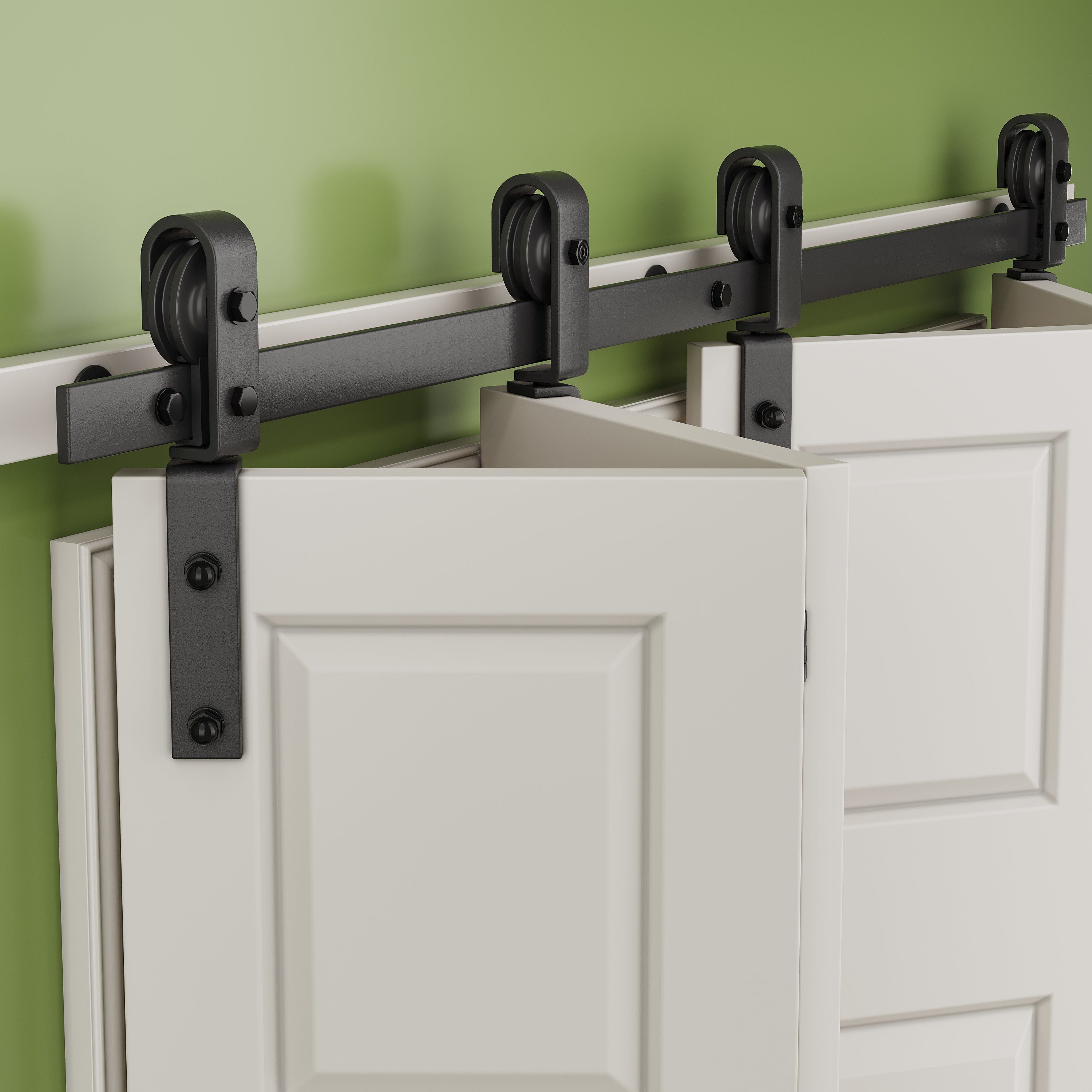 Ark Design Bifold Barn Door Side-mounted Hardware Kit for 4 doors
