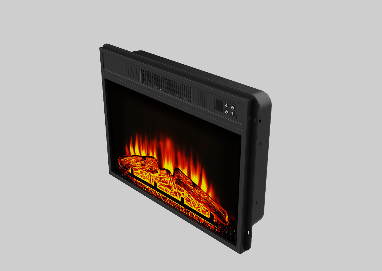 23" Electric Fireplace Inserts Adjustable Realistic LED Flame with Remote Control, Timer&Overheating Protection, 750/1500W