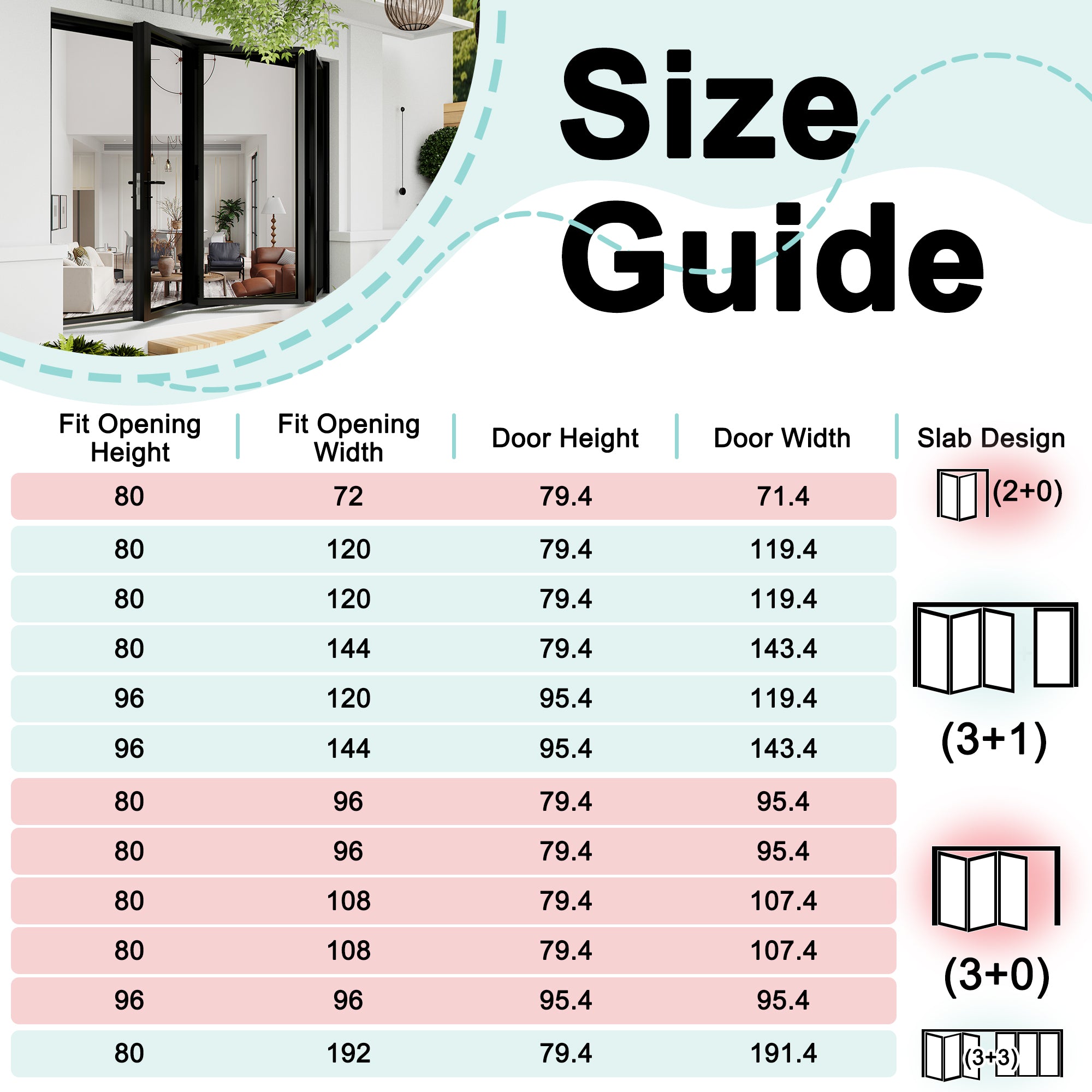 Ark Design Black 2 Panel Outswing Double Tempered Glass Aluminum Folding Patio Door