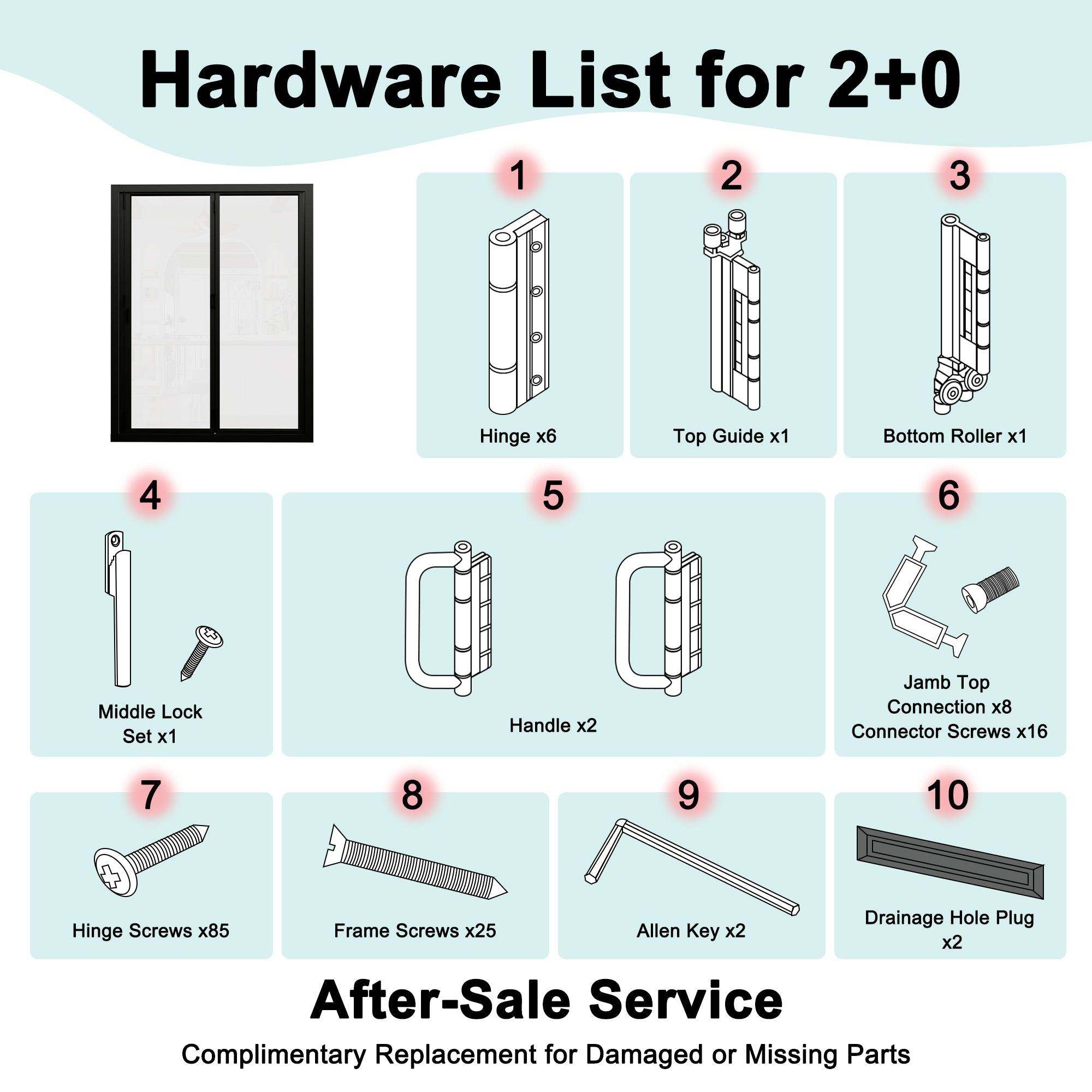 Ark Design Black 2 Panel Outswing Double Tempered Glass Aluminum Folding Patio Door