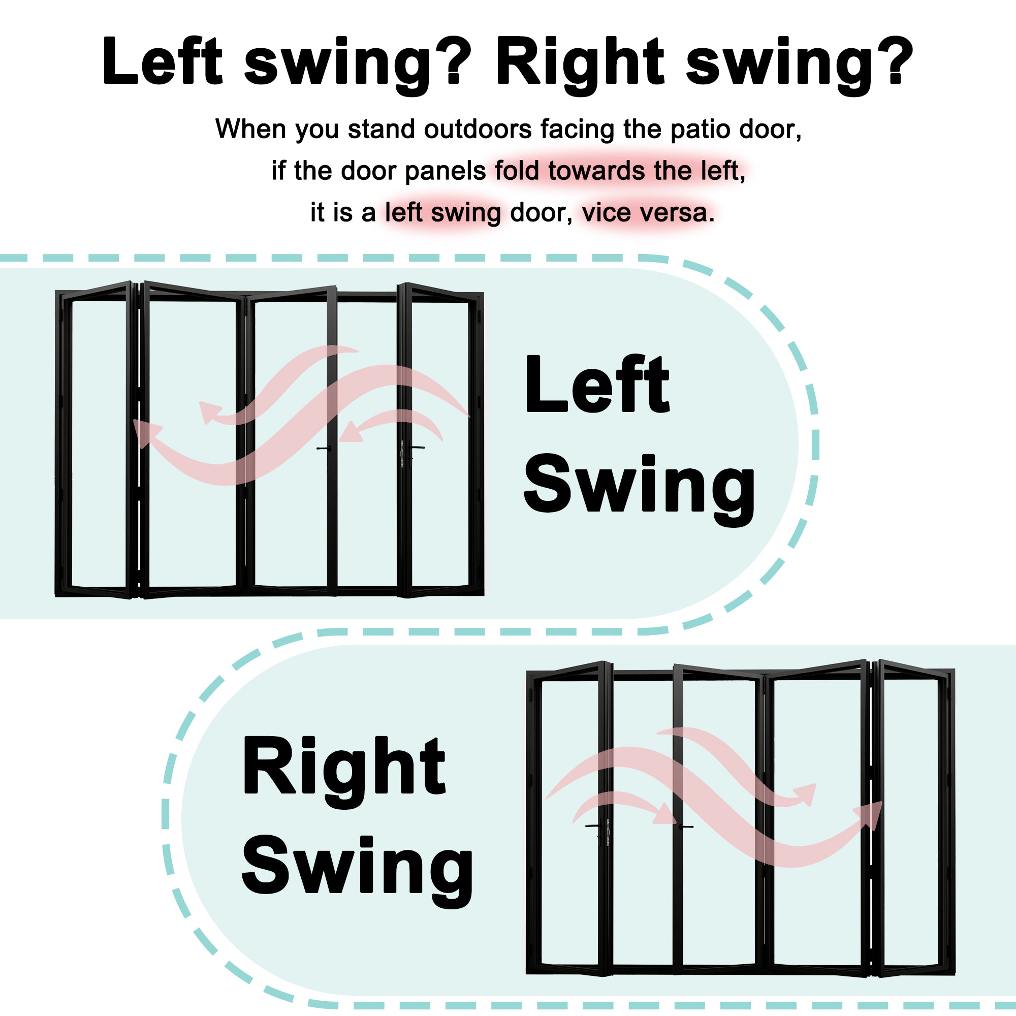 Ark Design Black 2 Panel Outswing Double Tempered Glass Aluminum Folding Patio Door
