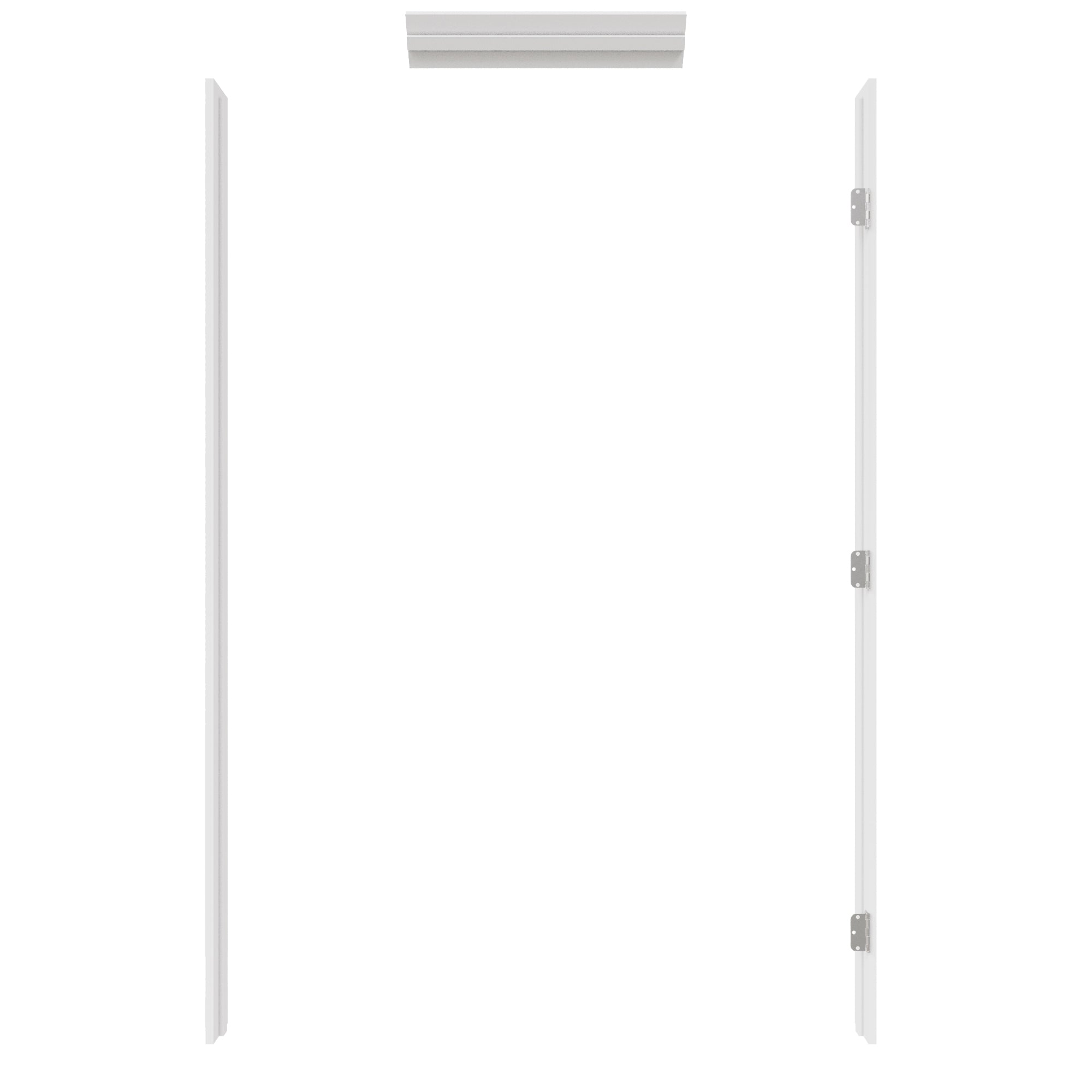 Prehung Jamb for 80" High Slabwith Silver Hardware - Right Handed (White)