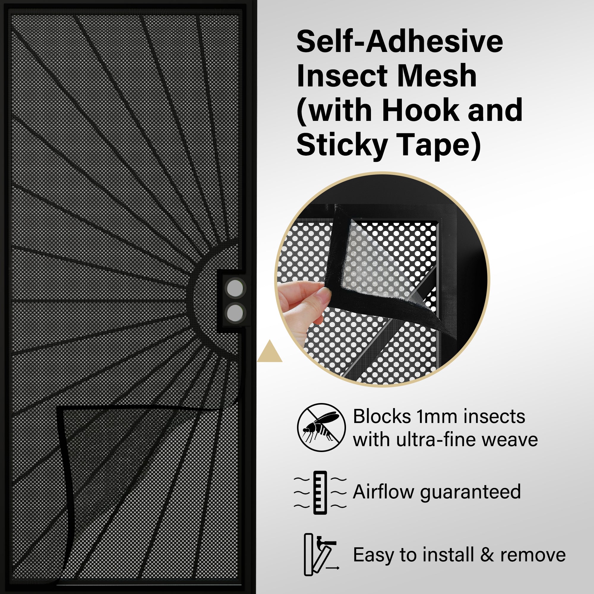 Ark Design Self-Adhsive Insect Mesh for Security Door