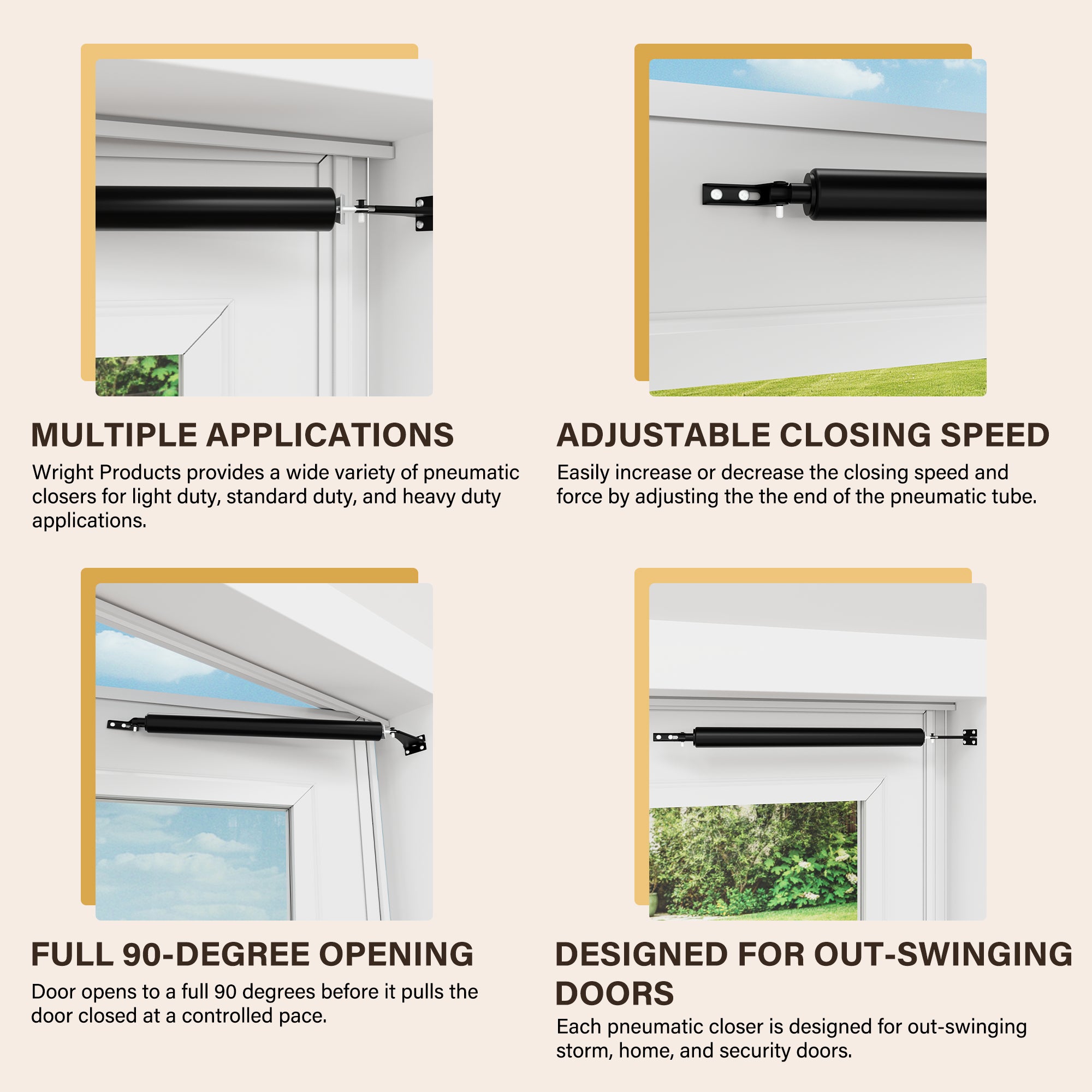 Ark Design Half-Lite Frosted Glass White Universal Pet Door Storm Door with Black Handleset and Screen