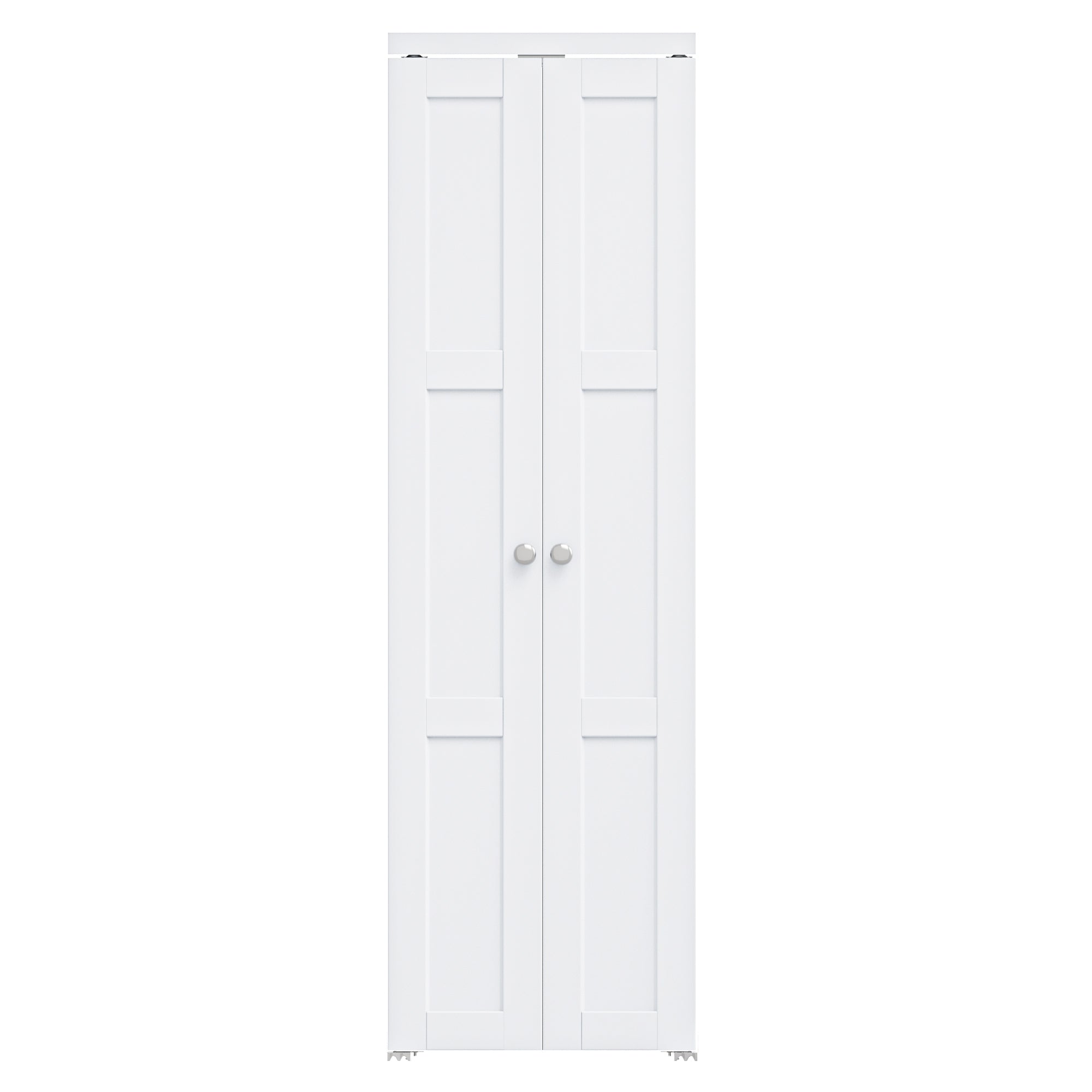 Ark Design 3-Lite Panel Closet Pivot Door with Hardware Kit & Knob, Solid Core MDF Wood & Finished PVC Covered Surface, White