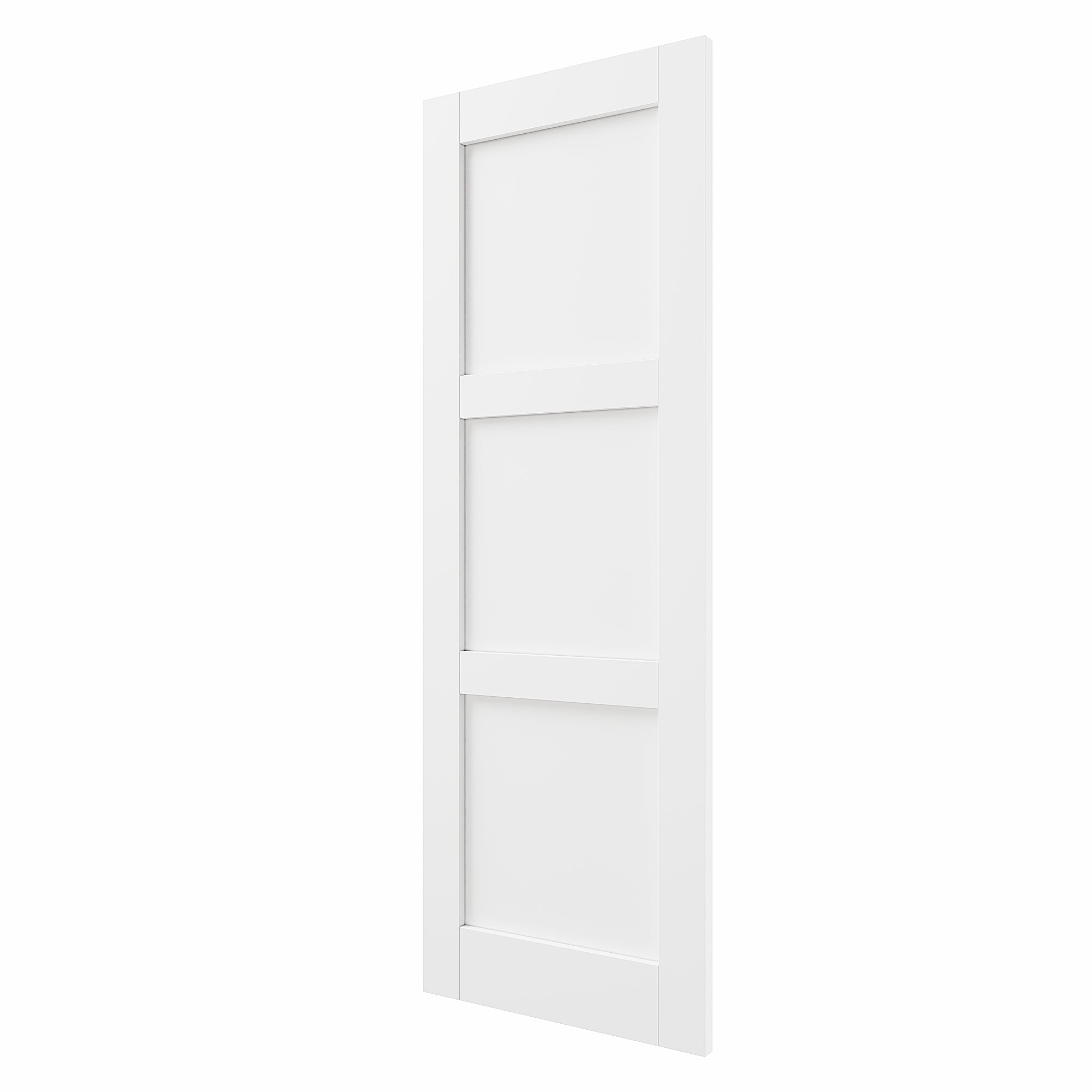 Ark Design 3-Lite Panel Door Slab with/without Prehung Kit, White
