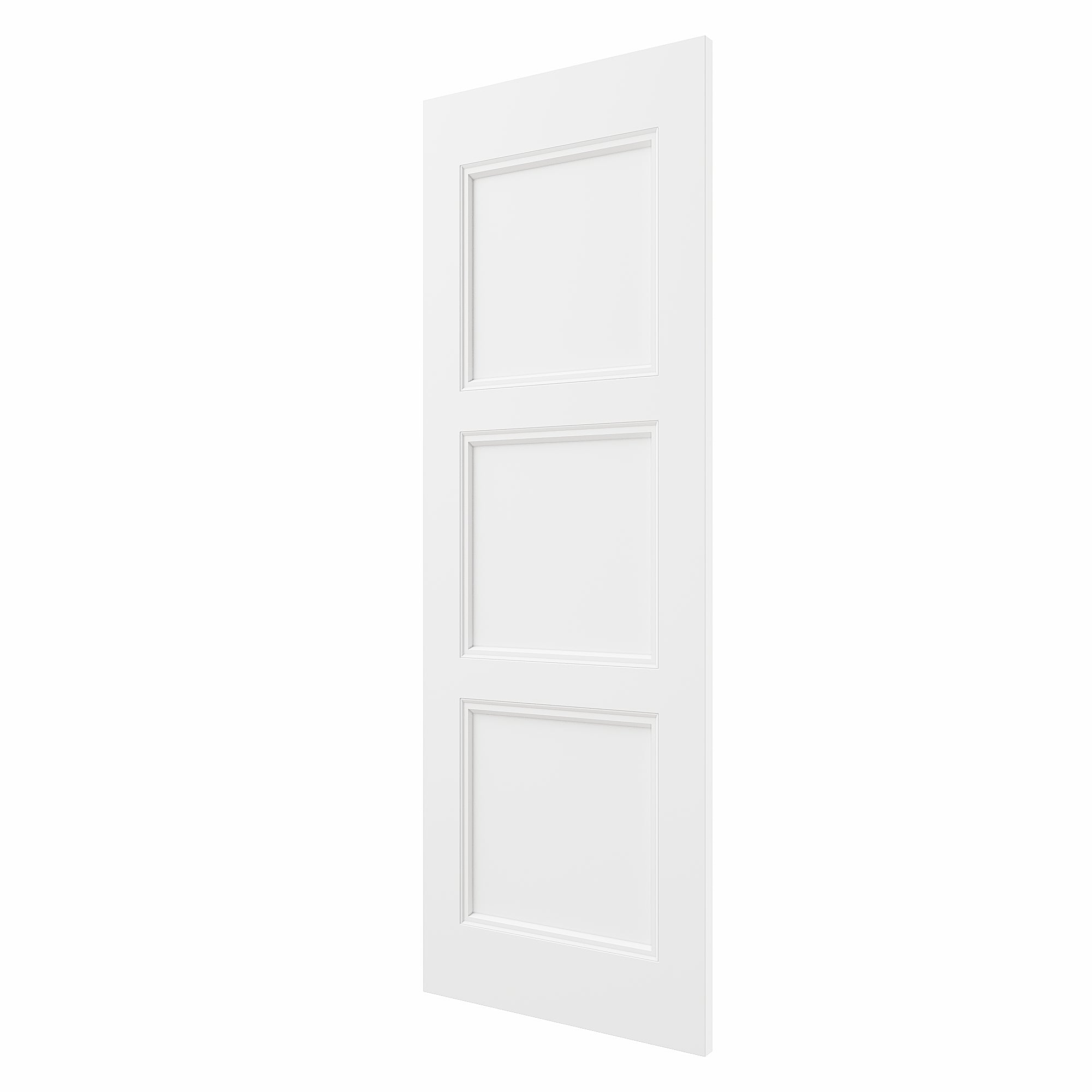 Ark Design 3-Lite Panel Molded Door Slab with/without Prehung Kit, White