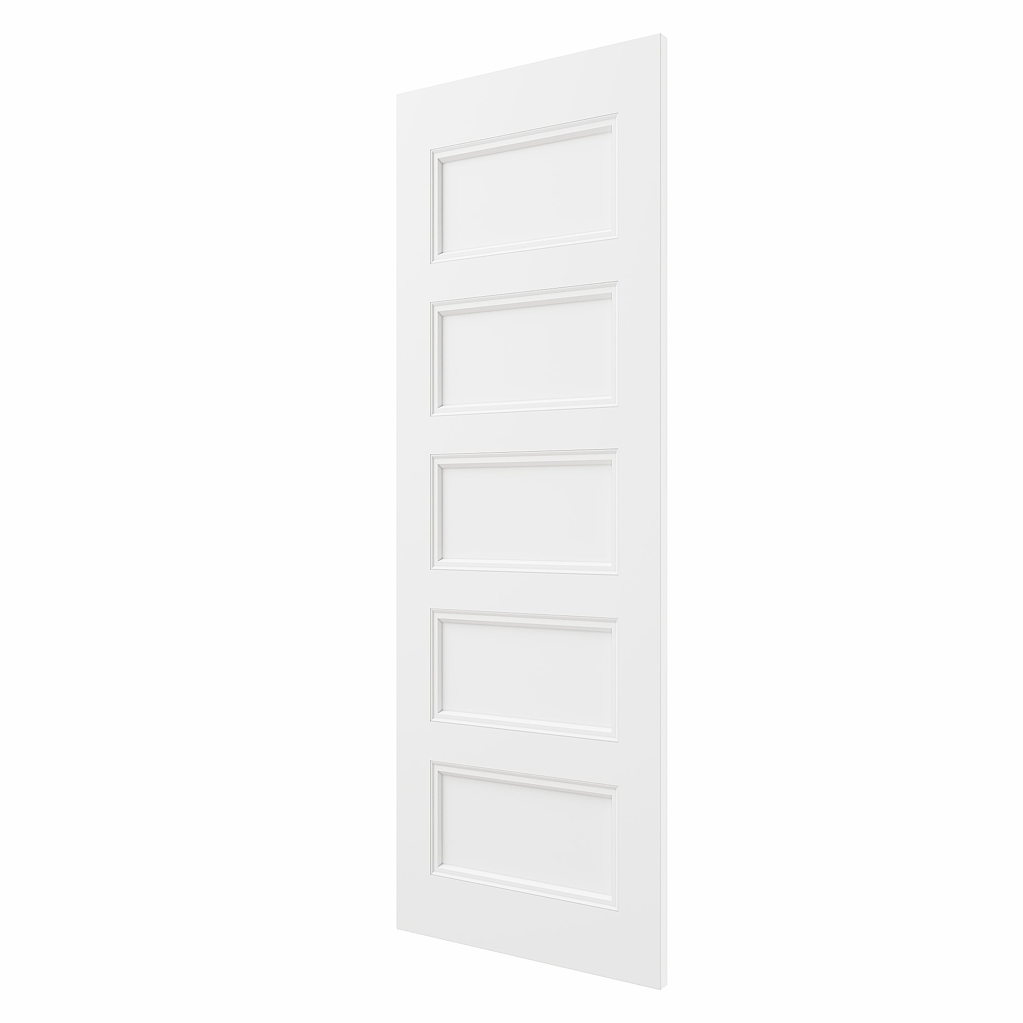 Ark Design 5-Lite Panel Molded Door Slab with/without Prehung Kit, White
