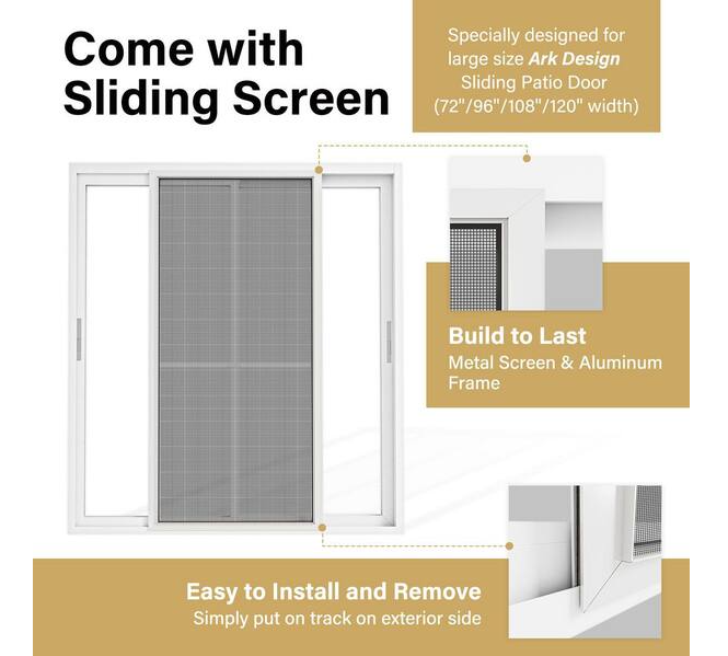 Ark Design Screen Door for Sliding Patio Door