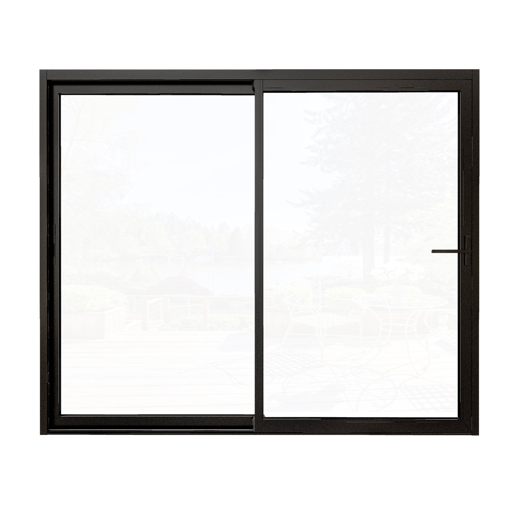 Custom Matte Black Universal Aluminum Multi-Sliding Patio Door with Double Glazed Low-E Glass