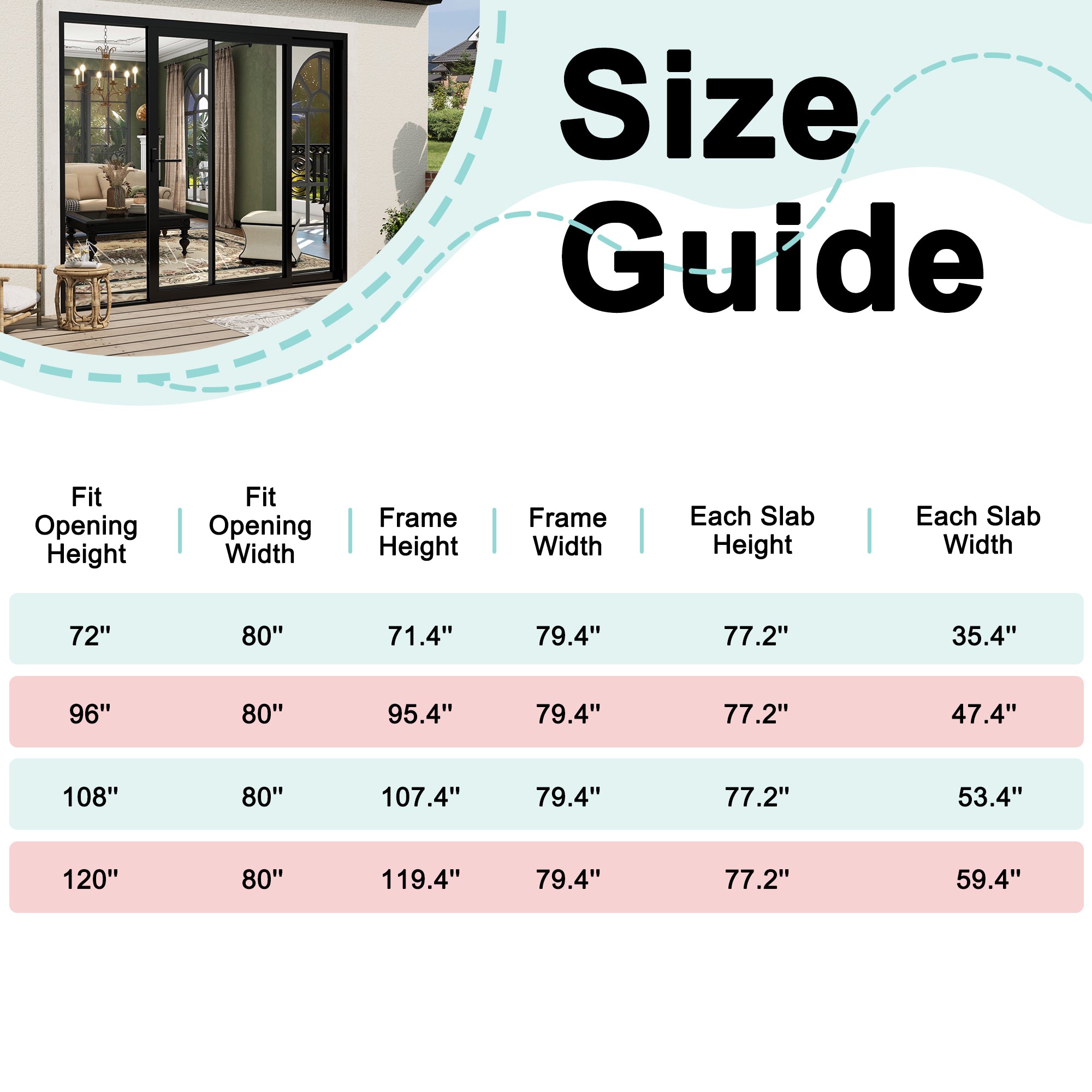 Custom White Universal Aluminum Multi-Sliding Patio Door with Double Glazed Low-E Glass