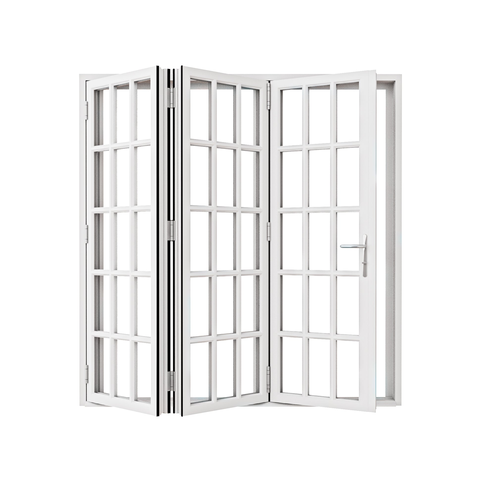 Custom Bifold Grid Patio Door  (3+0 Panels)
