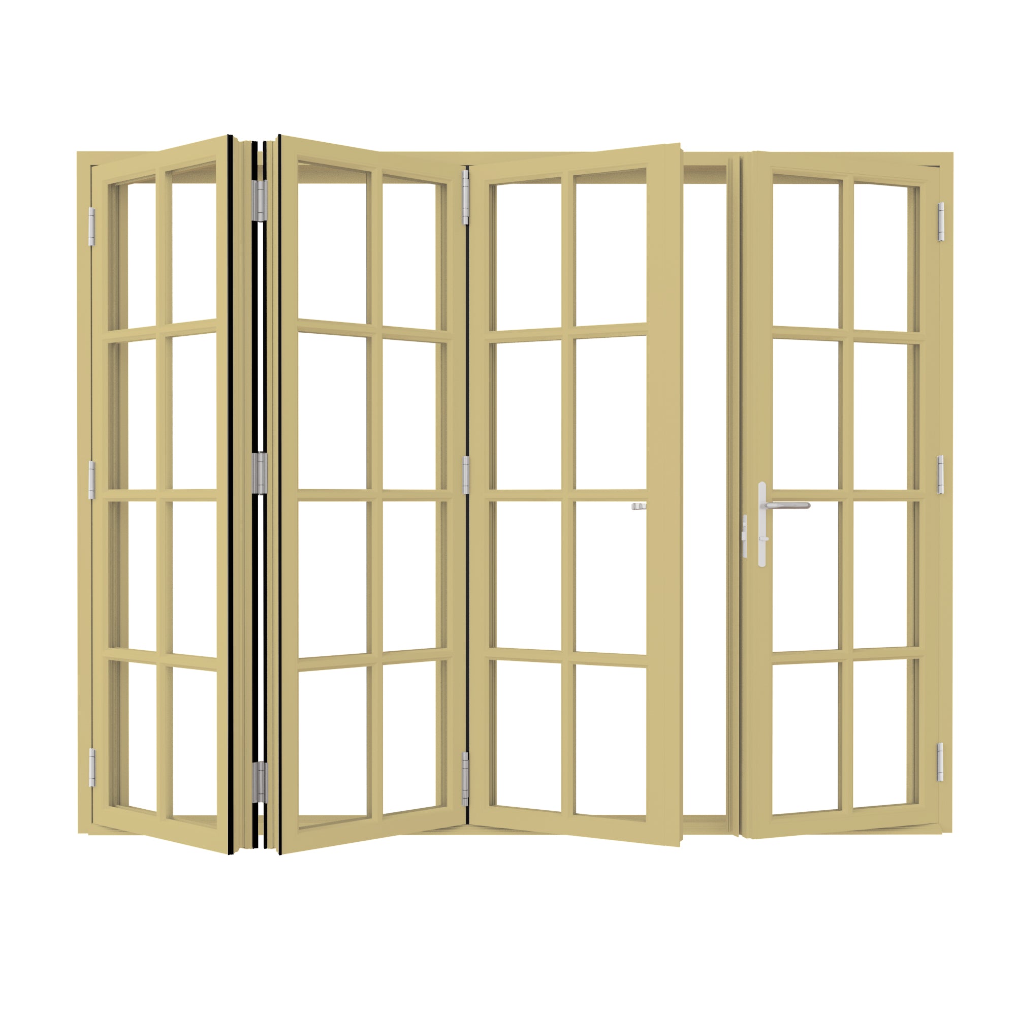Custom Bifold Grid Patio Door  (3+1 Panels)