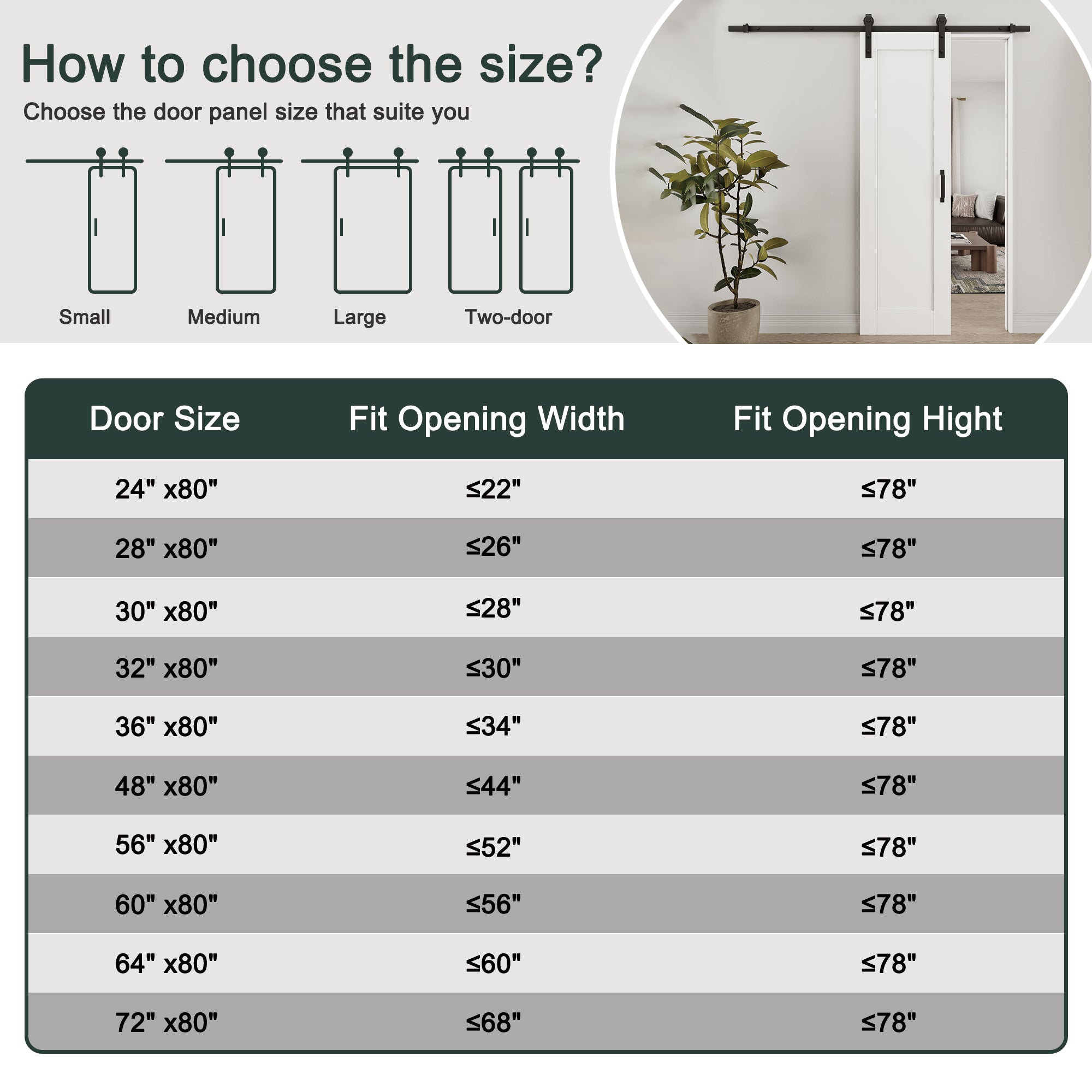 Ark Design 2-Lite Panel White Primed Paneled MDF Top Mounted Sliding Barn Door with Hardware Kit
