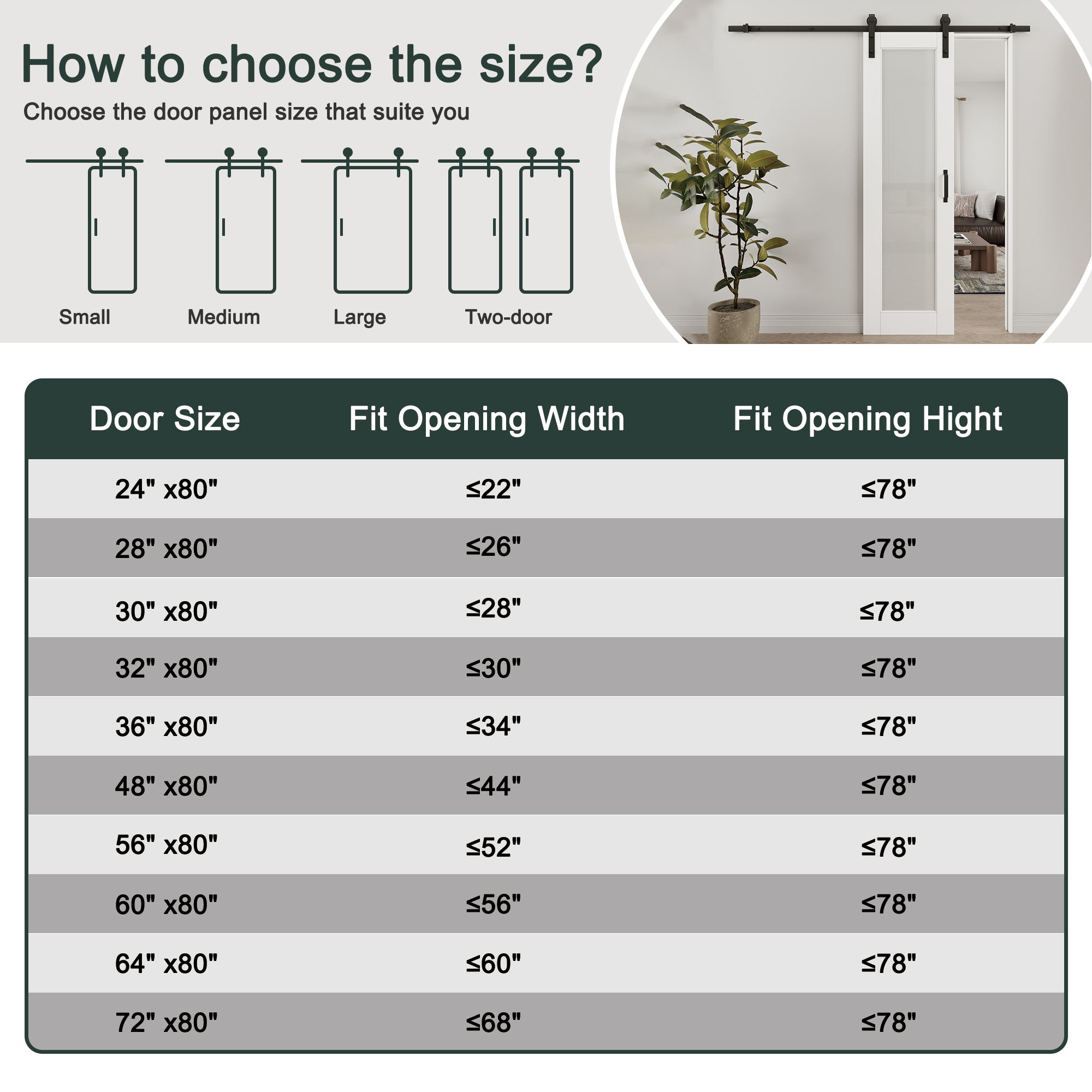 Ark Design 1-Lite Tempered Frosted Glass White Primed MDF Top Mounted Composite Double Sliding Barn Doors with Hardware Kit