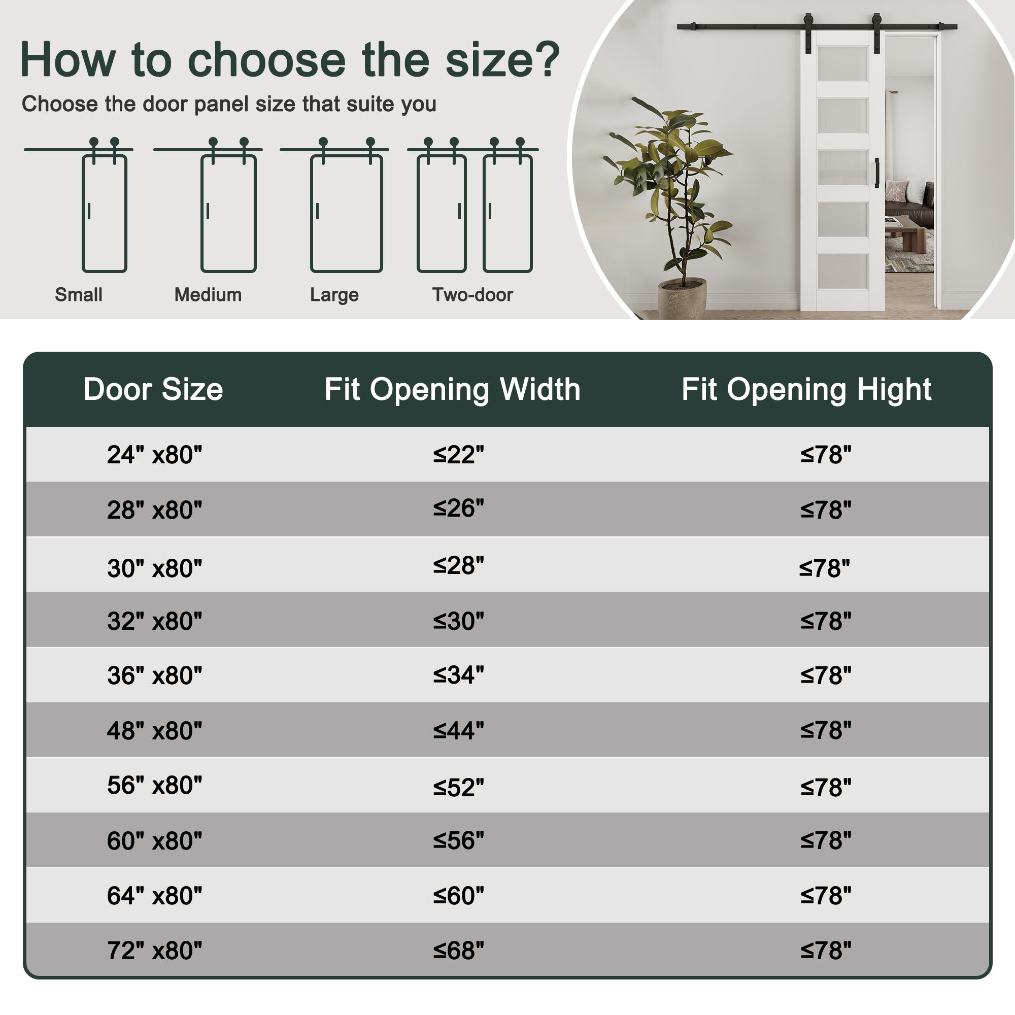 Ark Design 5-Lite Tempered Frosted Glass White Primed MDF Top Mounted Composite Double Sliding Barn Doors with Hardware Kit
