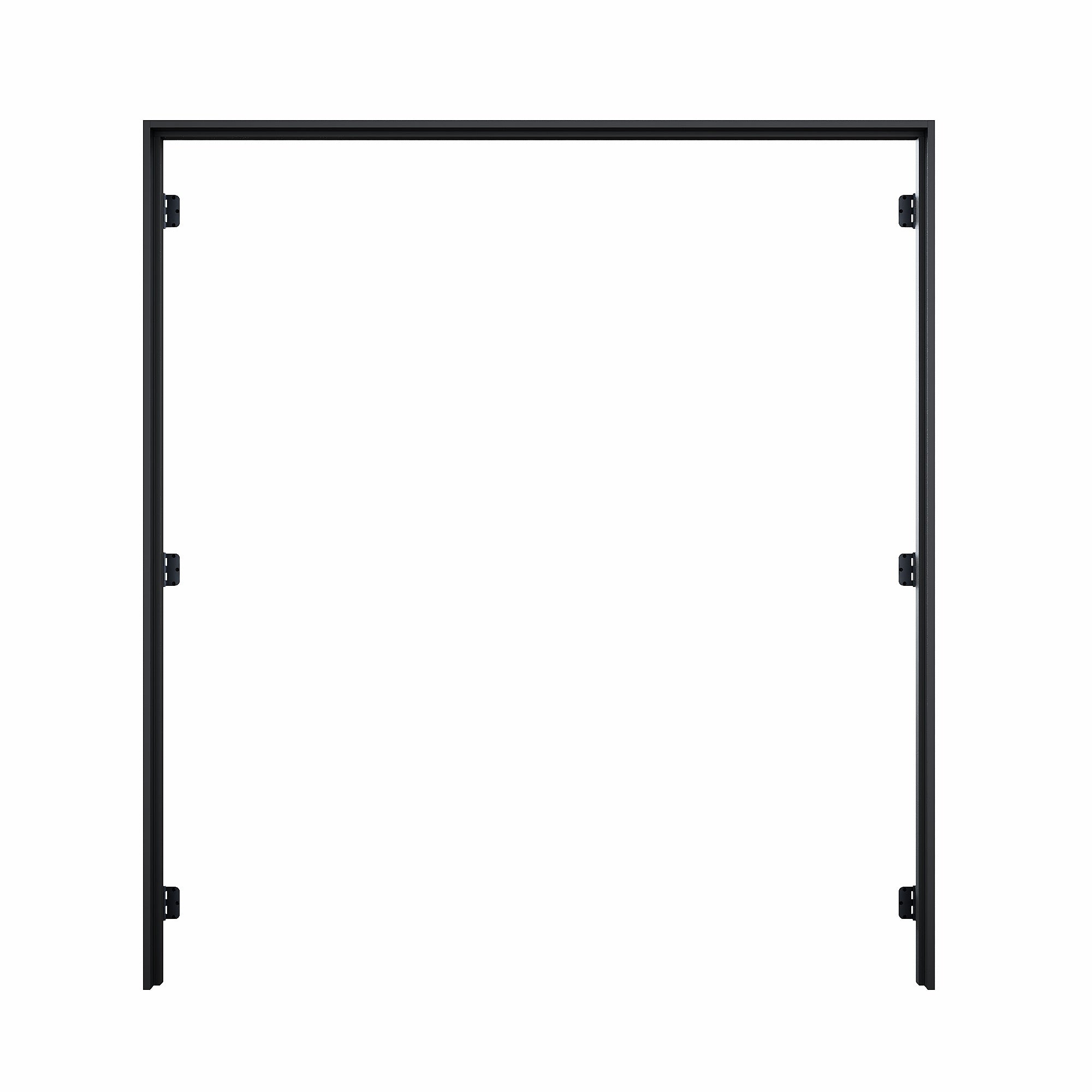 Ark Design Ready-to-Assemble Primed Prehung French Door Black Jamb Frame kit, Primed Composite Door Frame Kit with all hardware, Adjustable Size