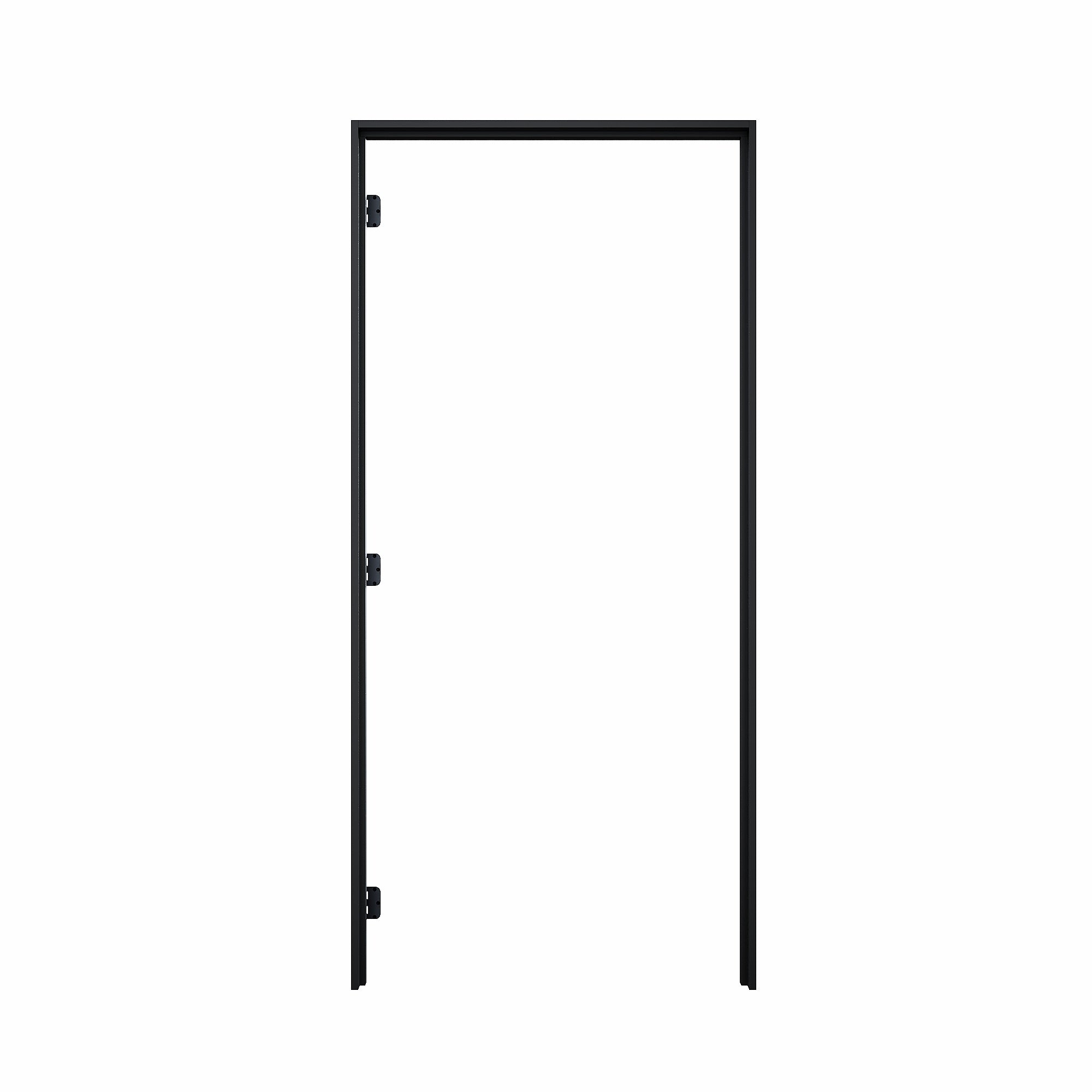 Prehung Jamb for 80" High Slab, Black Hardware - Right Handed (Black)