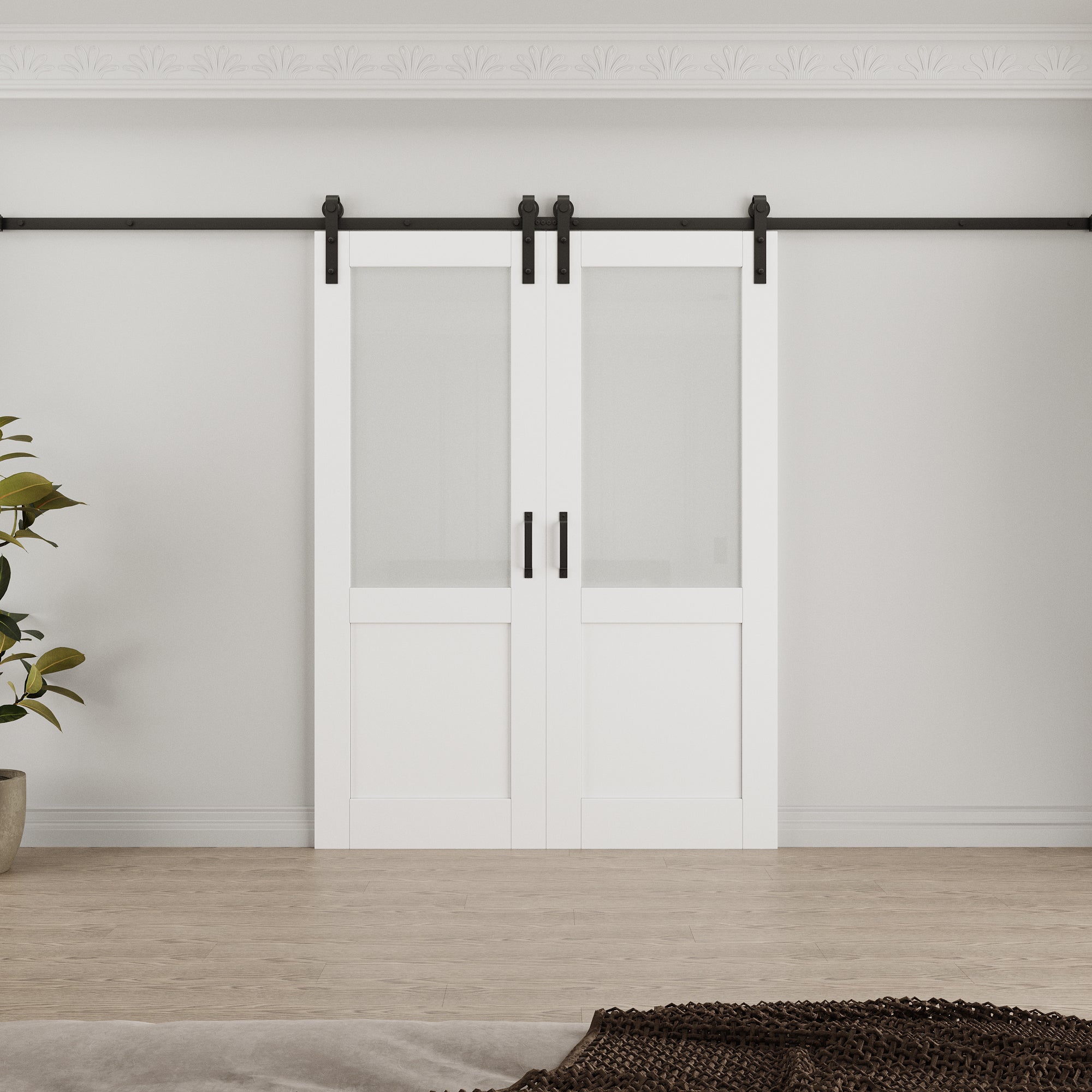 マクソンギア　ドクターギア　サイズS Ark Design 1/2-Lite Tempered Frosted Glass White Primed MDF Composite