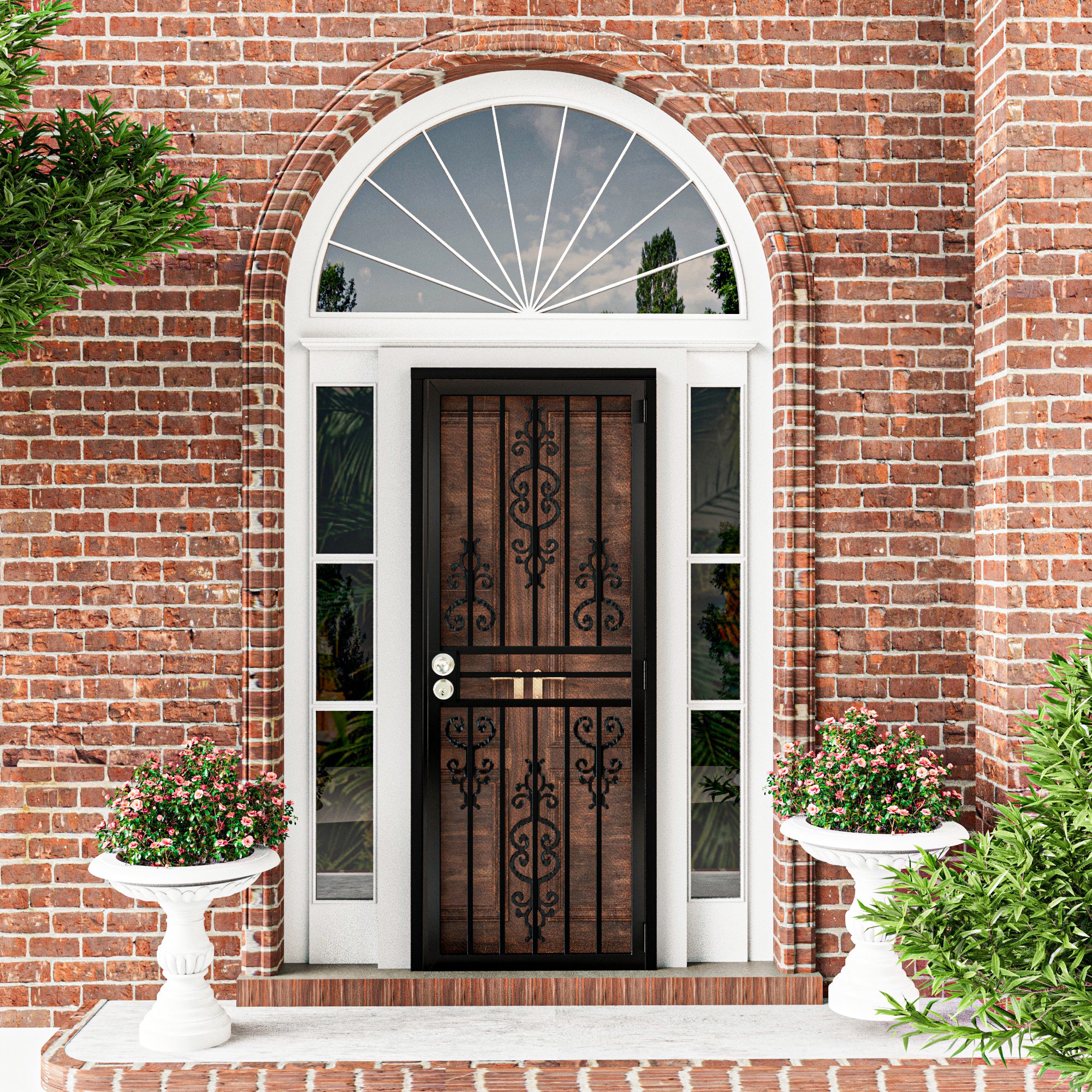 Ark Design Universal/Reversible Black Surface Mount Steel Security Door w/Expanded Metal Screen(Lock)