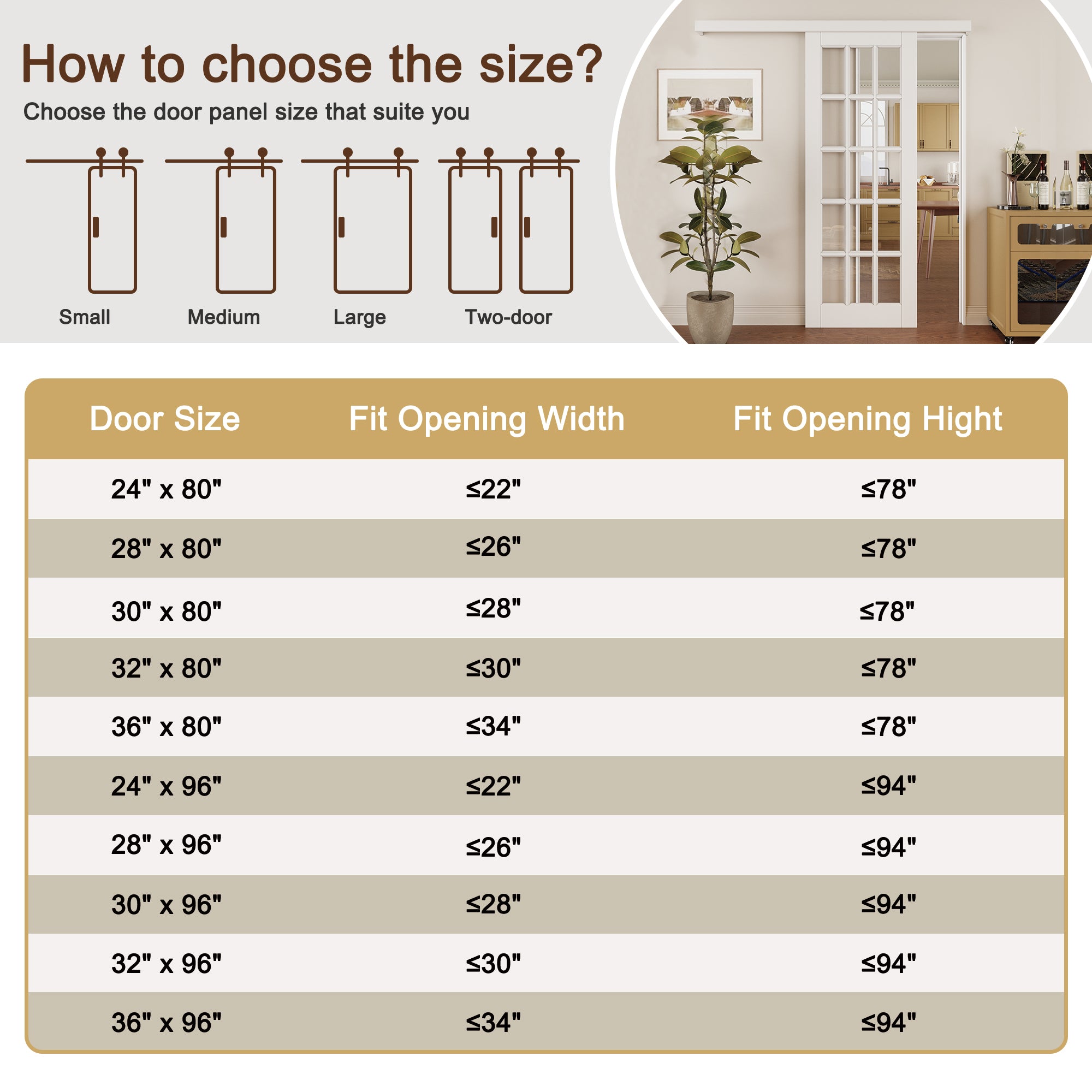 Ark Design Hidden Track Style 15 Lite Tempered Clear Glass Primed MDF Sliding Barn Door with Hardware Kit