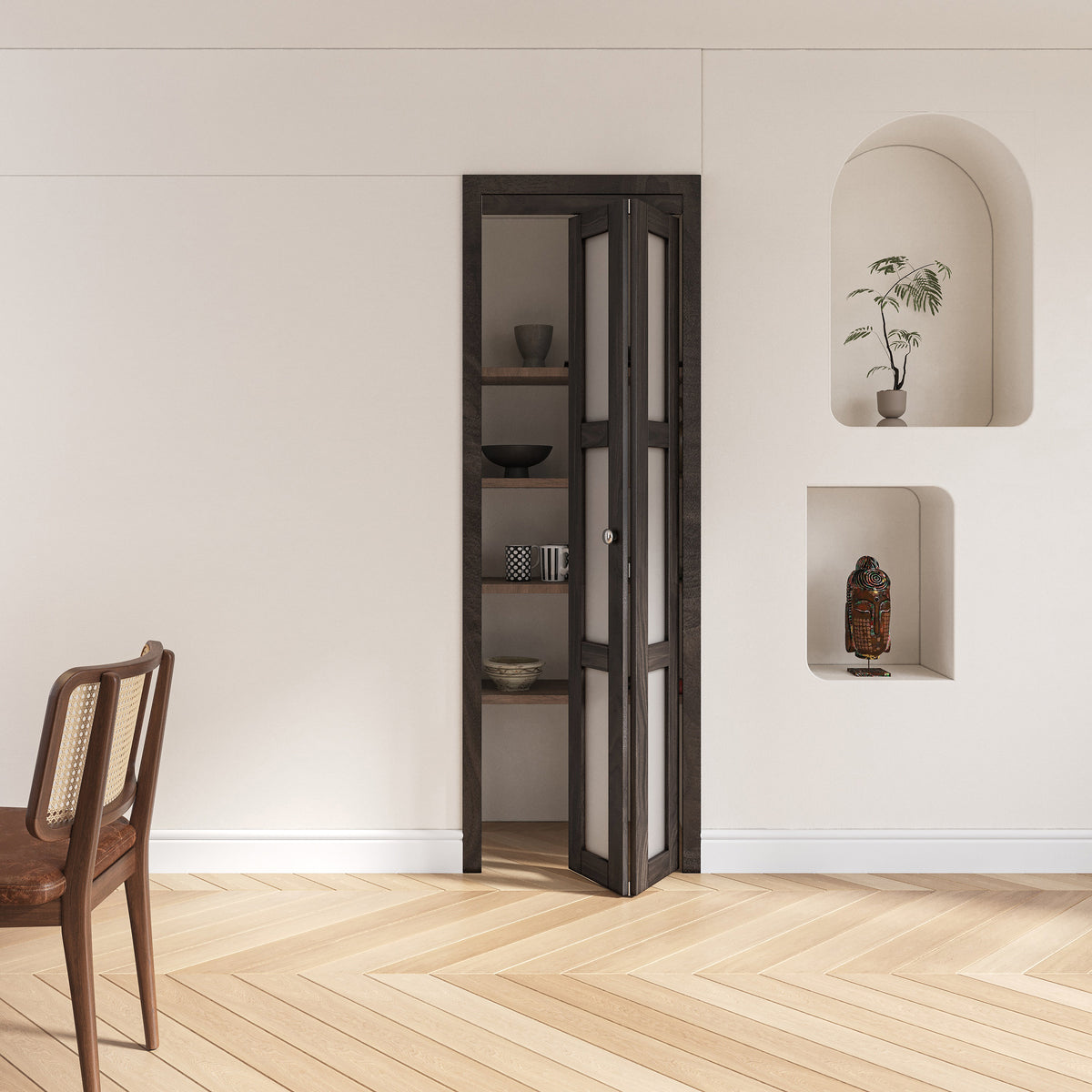 Byfold Doors With Magazine Rack Bifold Door, Space-saving closet access solution | Ark Design