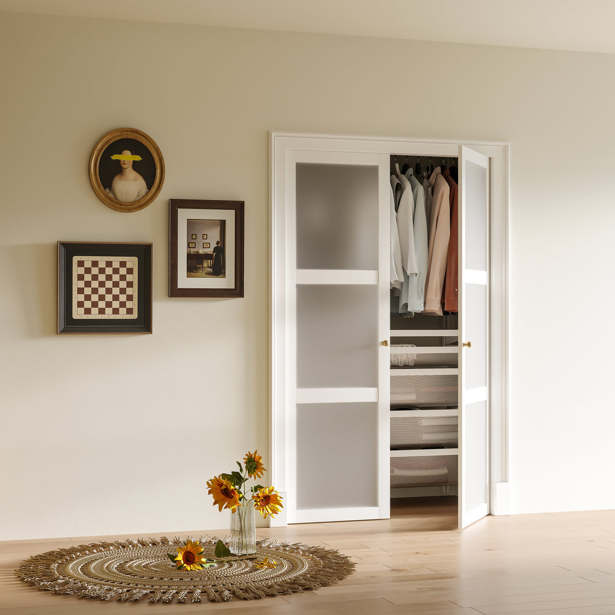 Frosted Glass French Door Solid French Double Doors | Planum 2132