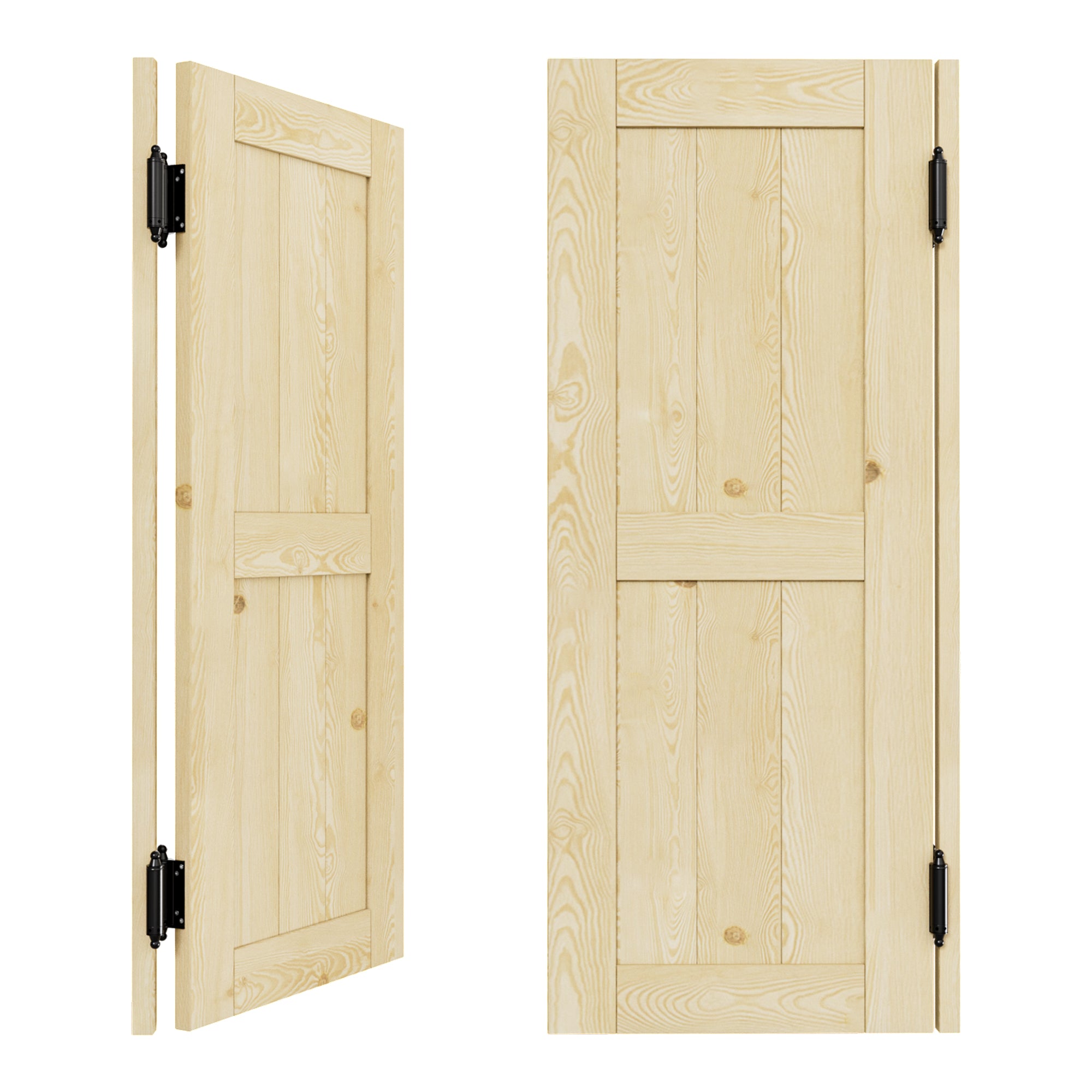 Cafe Door Double H Panel Unfinished Indoor Vacant Doorway Pine Wood Swinging Saloon Door With Hardware