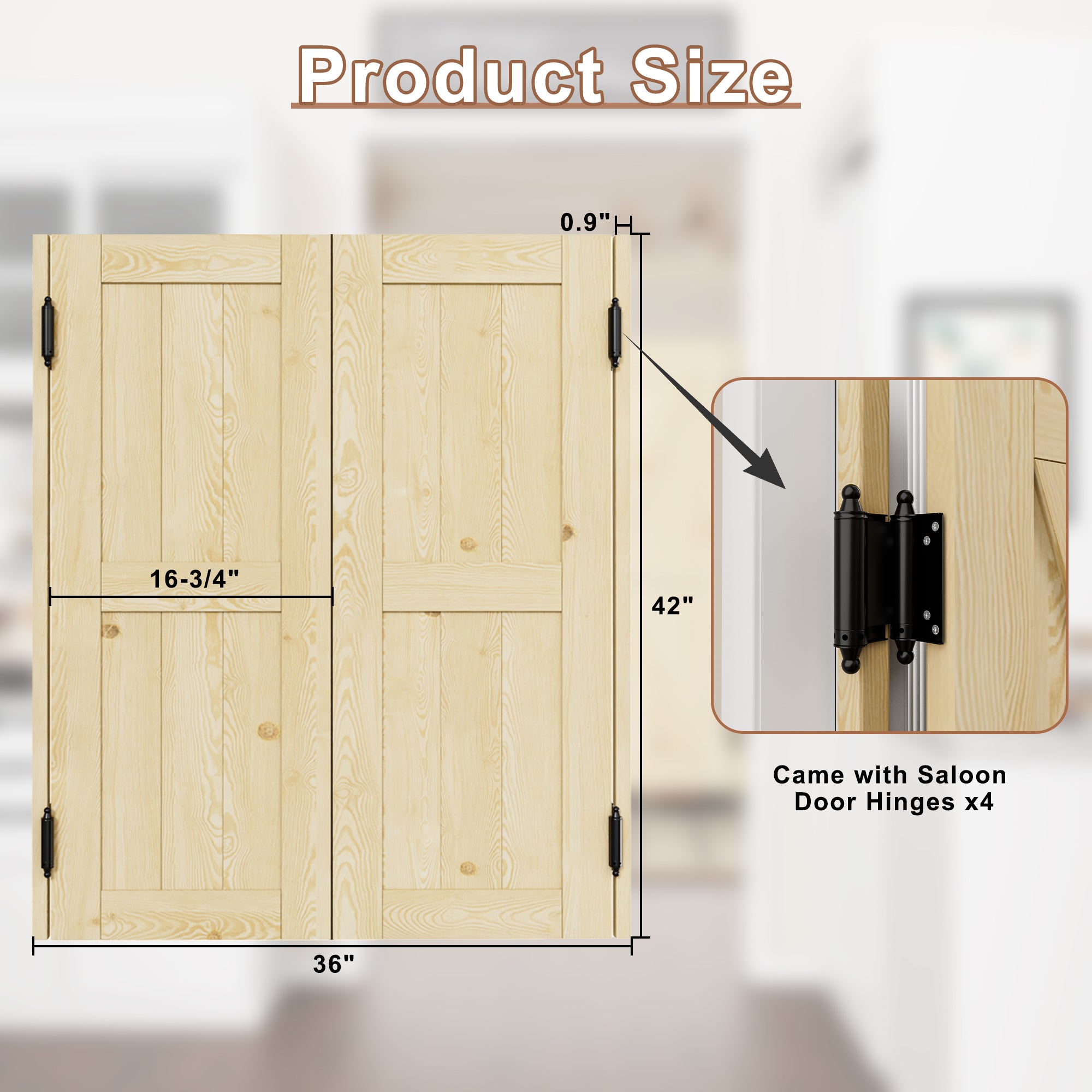 Cafe Door Double H Panel Unfinished Indoor Vacant Doorway Pine Wood Swinging Saloon Door With Hardware