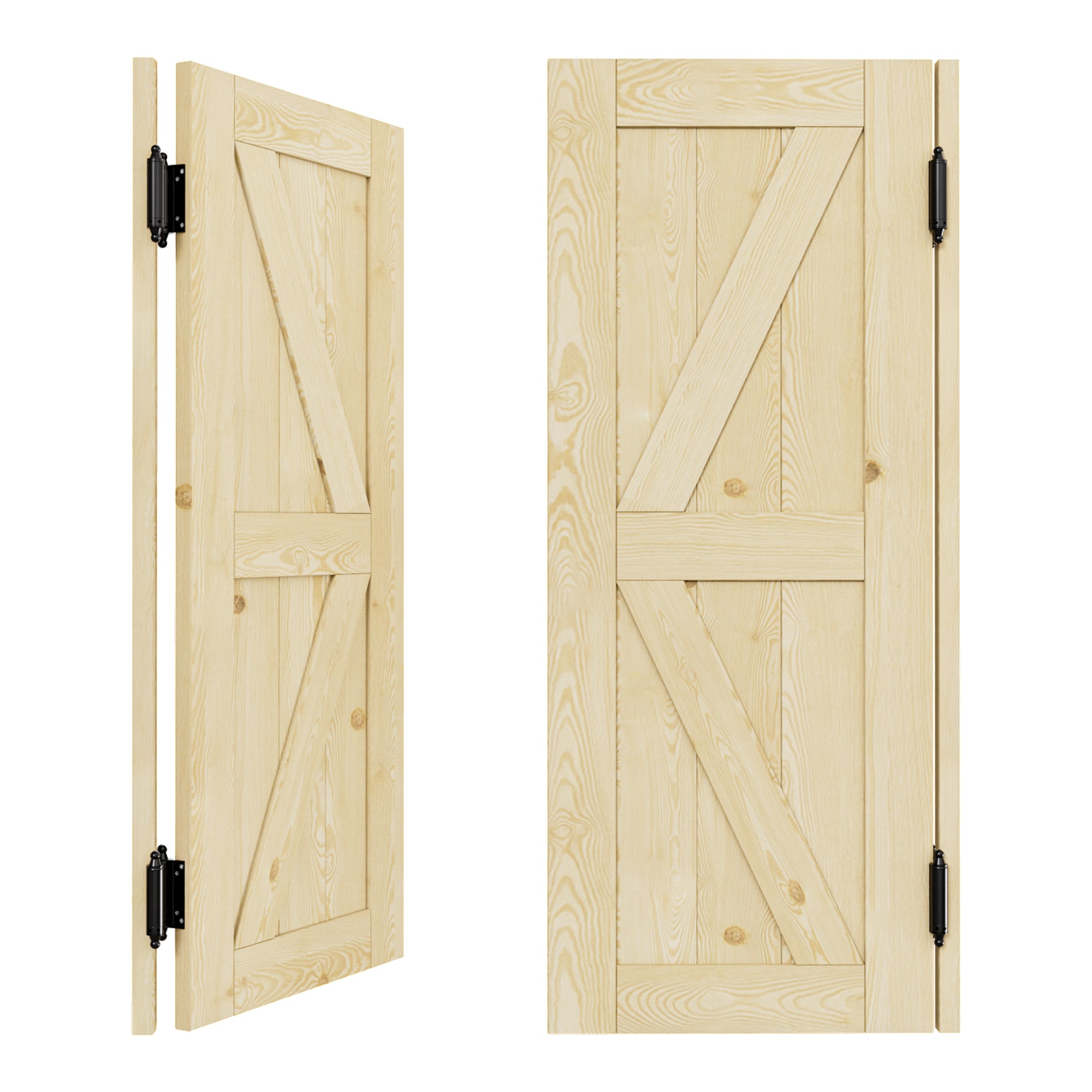 Cafe Door Double K Panel Unfinished Indoor Vacant Doorway Pine Wood Swinging Saloon Door With Hardware