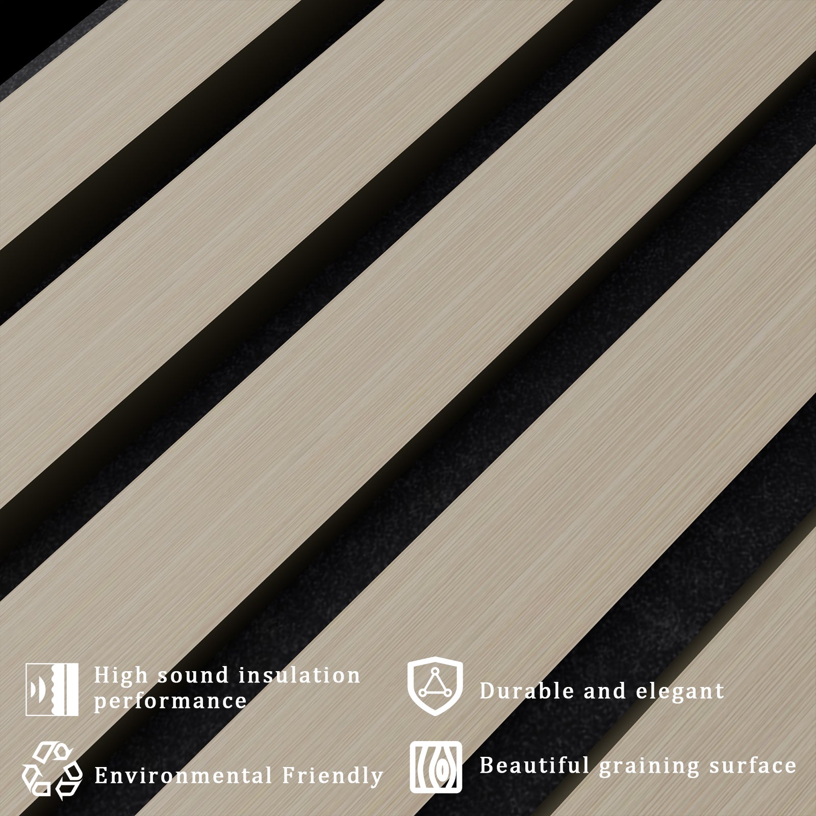 Ark Design Decorative Acoustic Wall Panels Oak Brown Style, MDF (2-Pieces/31.17 sq.ft.)