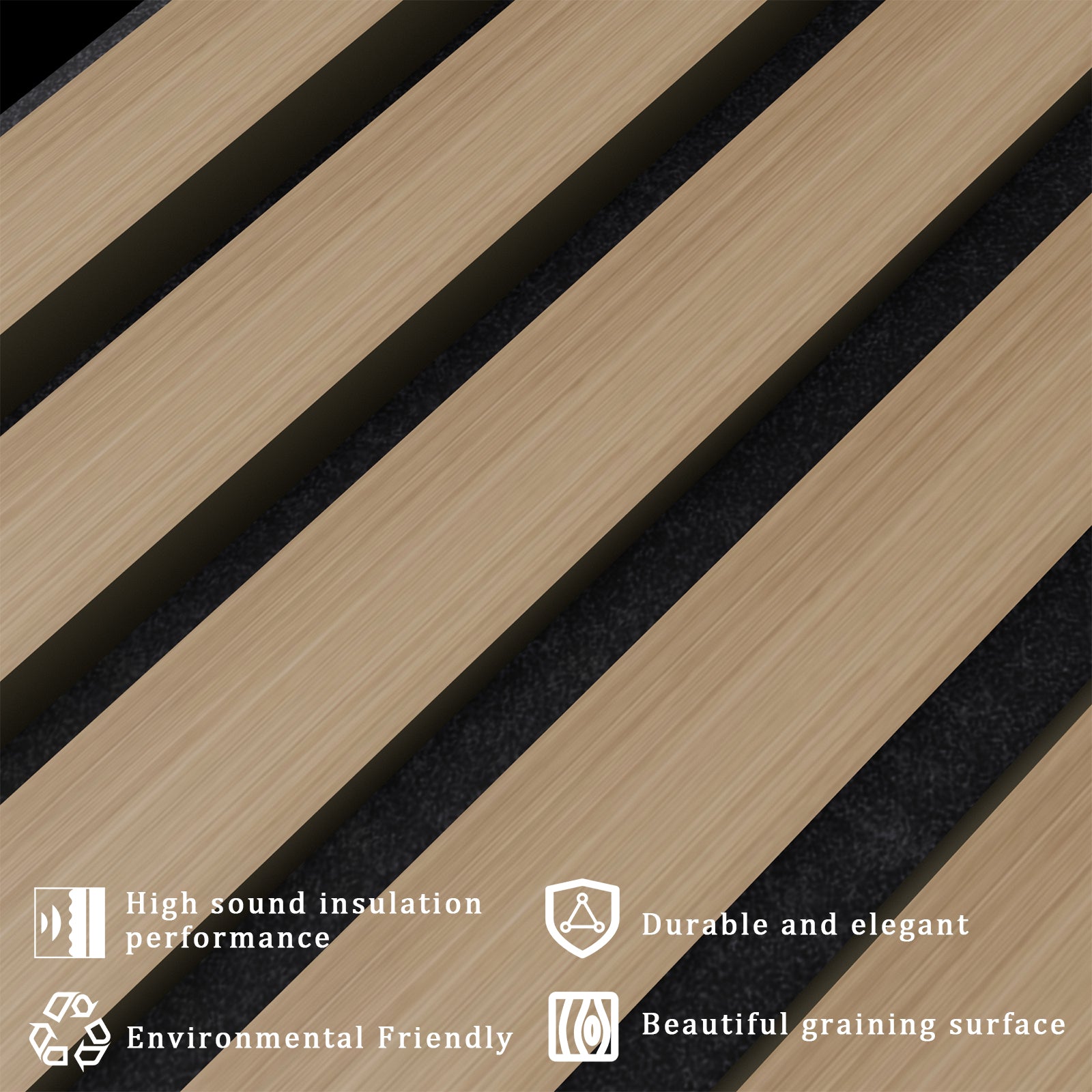 Ark Design Decorative Acoustic Wall Panels Walnut brown Style, MDF (2-Pieces/31.17 sq.ft.)