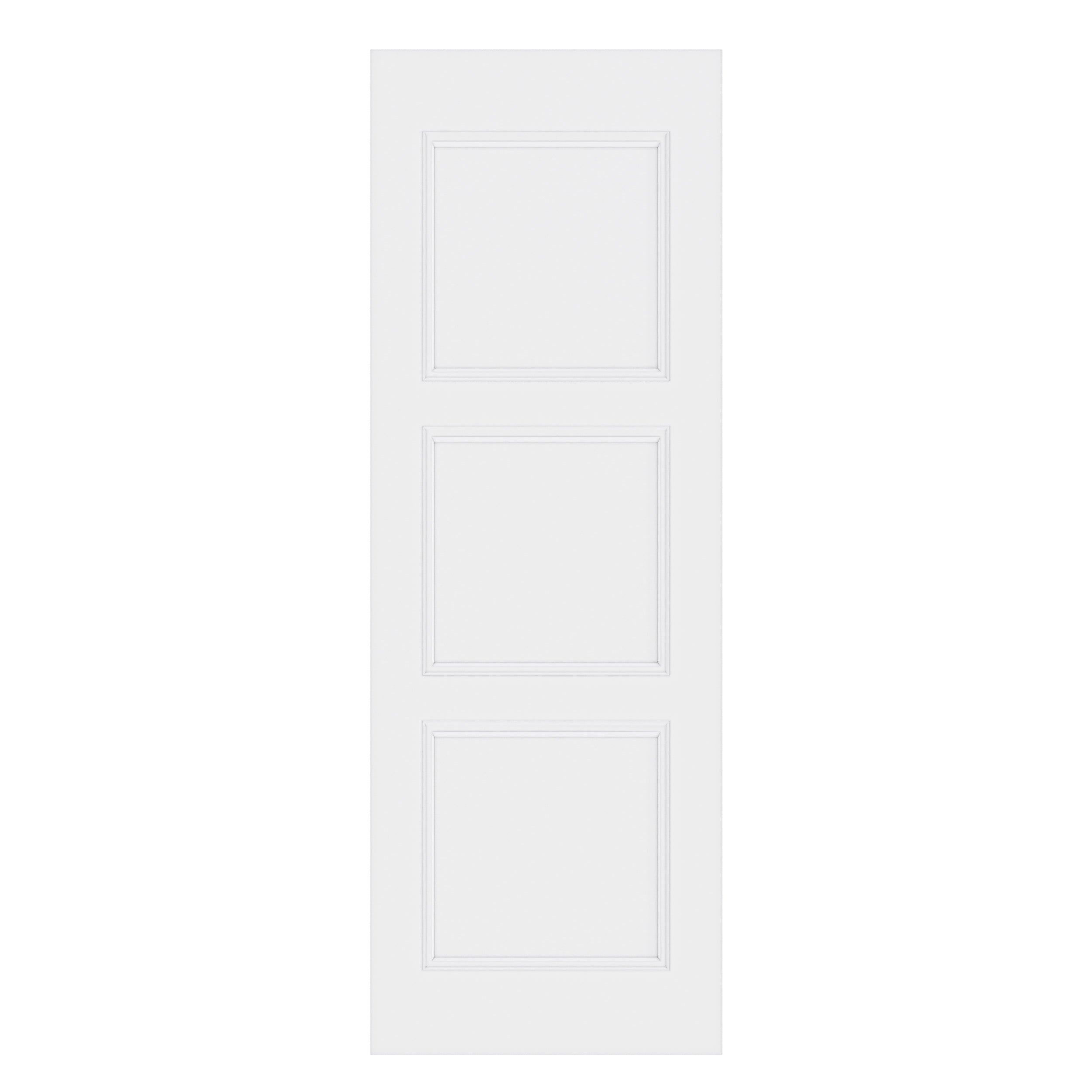 Ark Design 3-Lite Panel Molded Door Slab with/without Prehung Kit, White