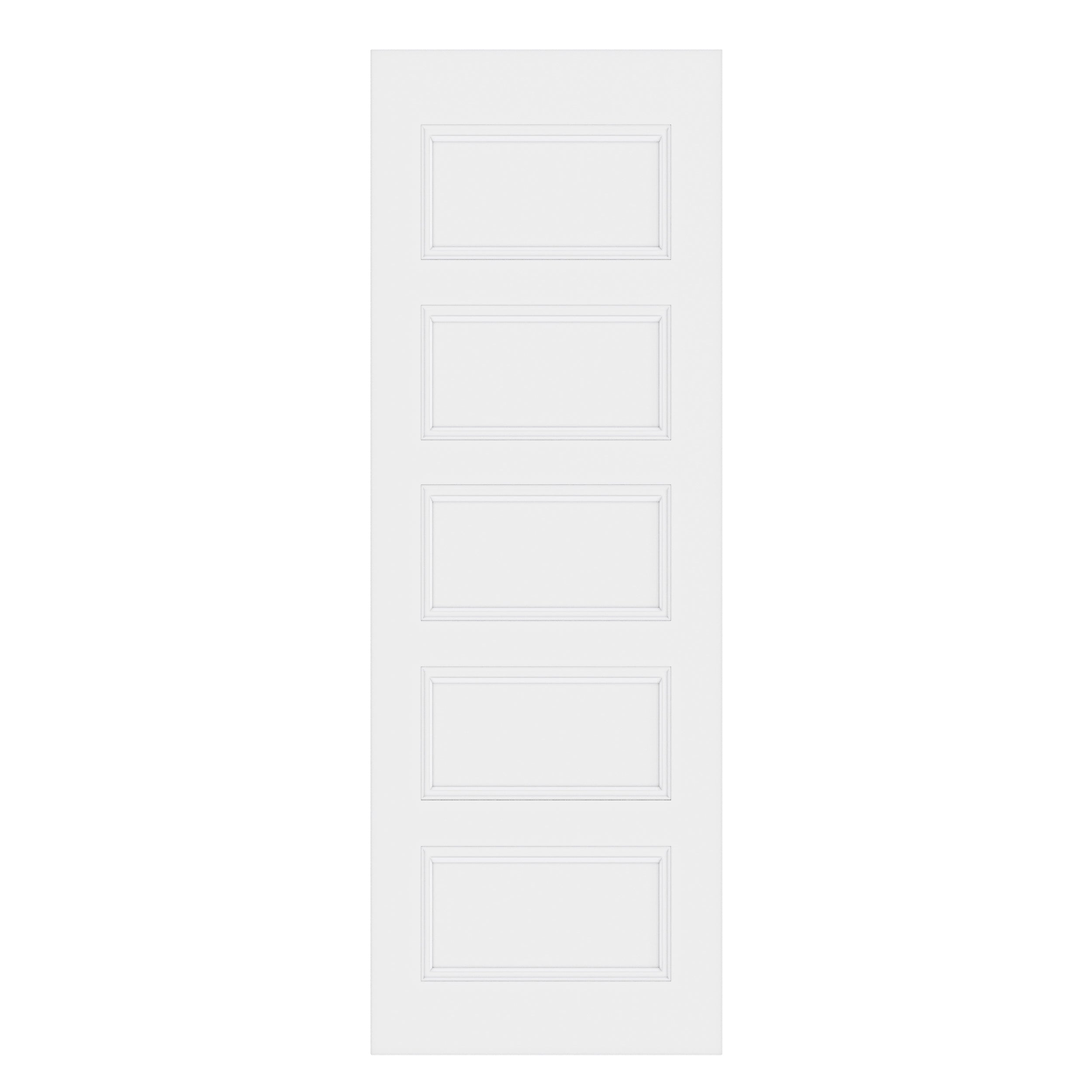 Ark Design 5-Lite Panel Molded Door Slab with/without Prehung Kit, White